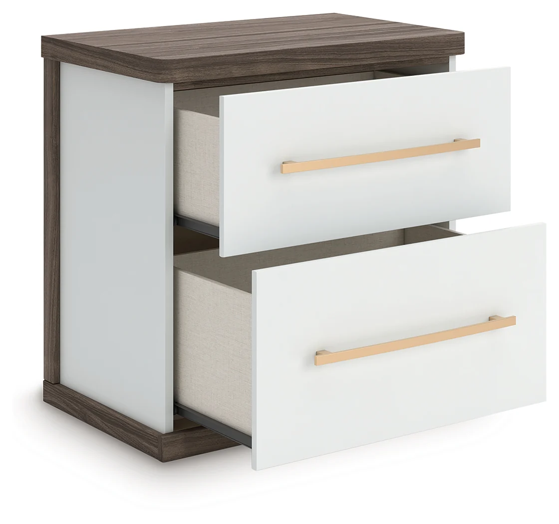 Kendanport Brown/White King Platform Bed, Dresser, Mirror and Nightstand - Image 18
