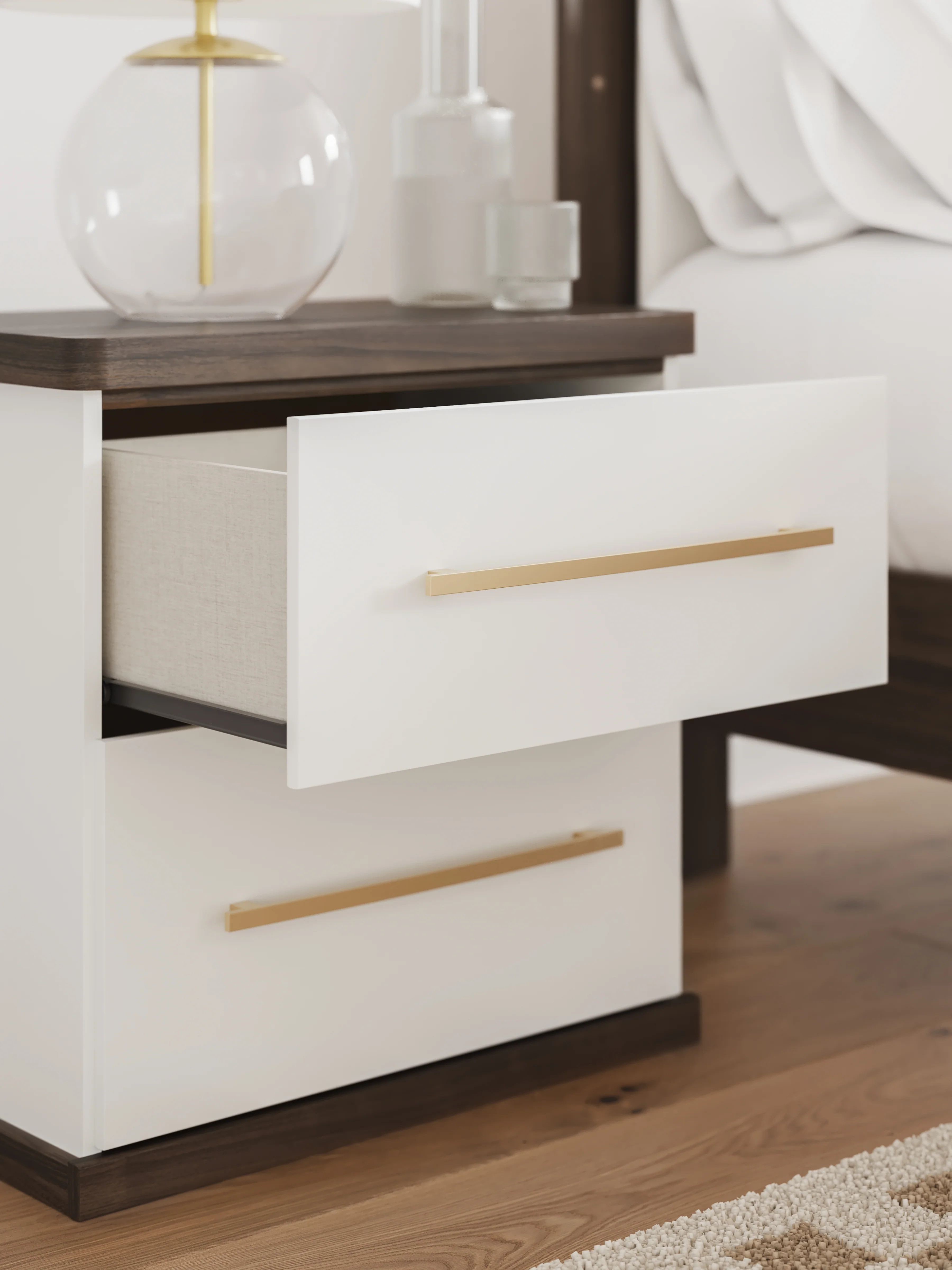 Kendanport Brown/White King Platform Bed, Dresser, Mirror and Nightstand - Image 27