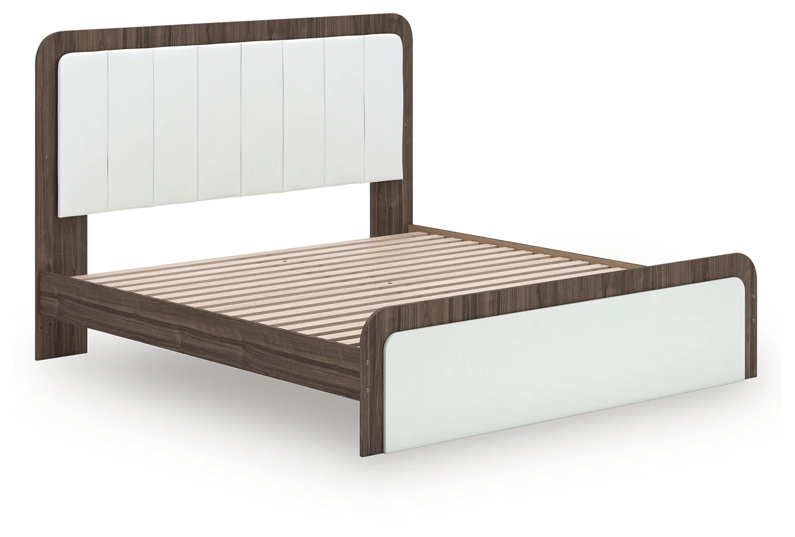Kendanport White/Brown King Upholstered Bed, Dresser and Nightstand (Online Special Price) - Image 13
