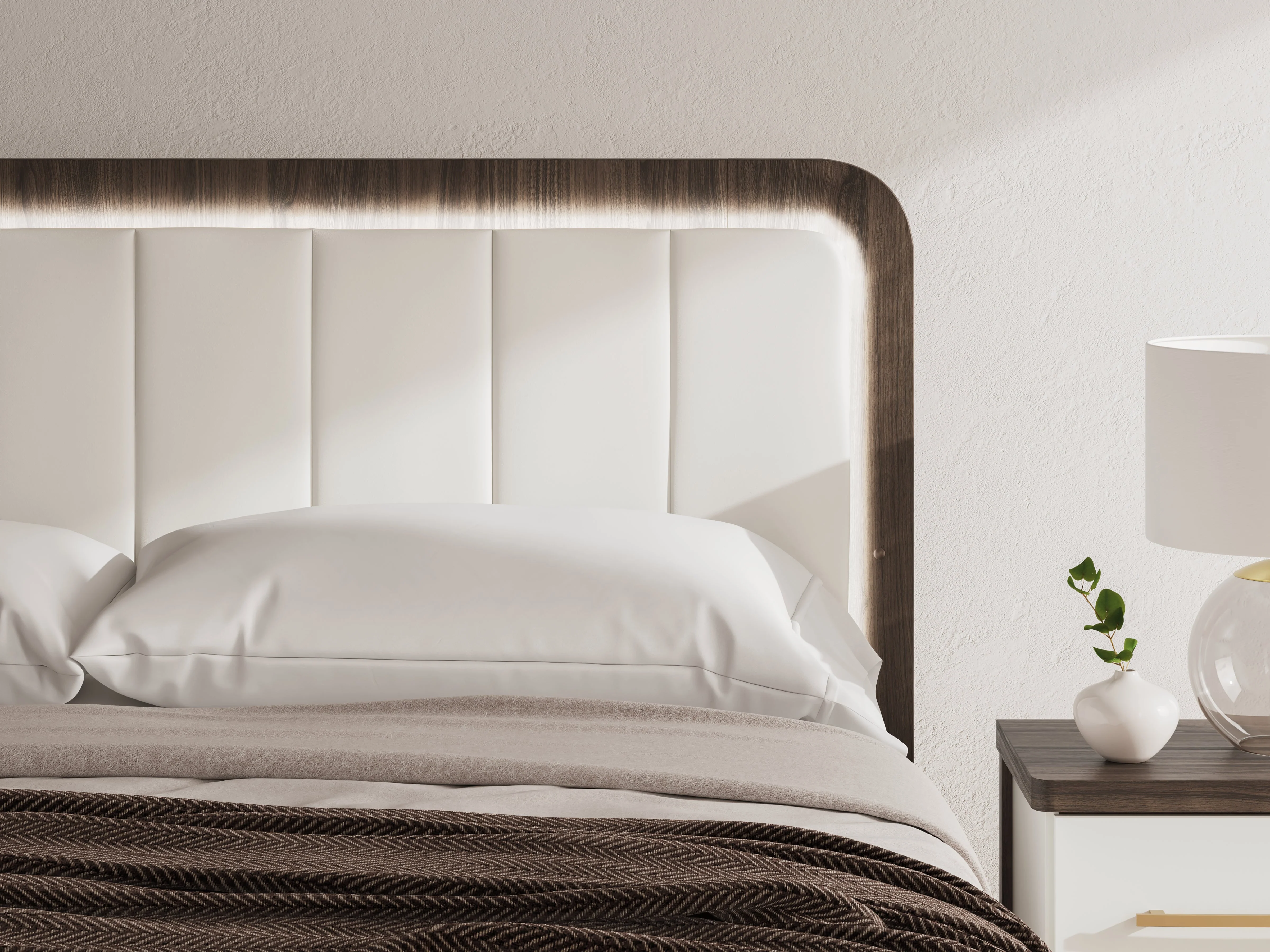 Kendanport White/Brown King Upholstered Bed (Online Special Price) - Image 10