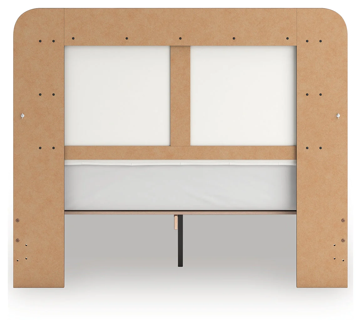Kendanport White/Brown Queen Upholstered Bed, Dresser, Mirror and Nightstand (Online Special Price) - Image 14