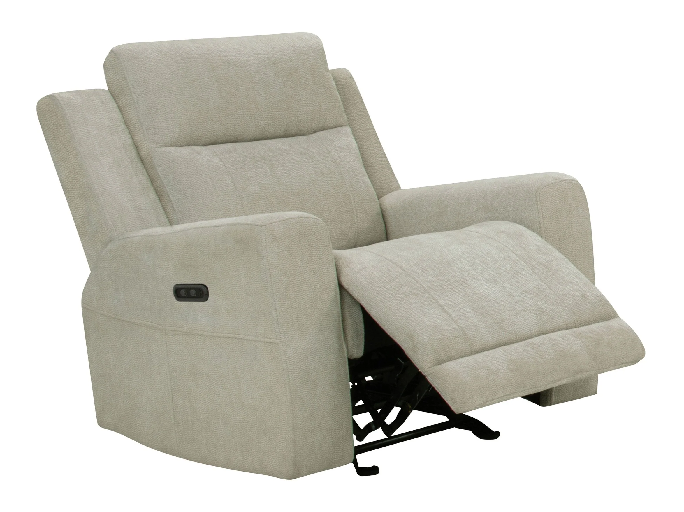 Kennett Ivory Chenille Upholstered Power Recliner Chair