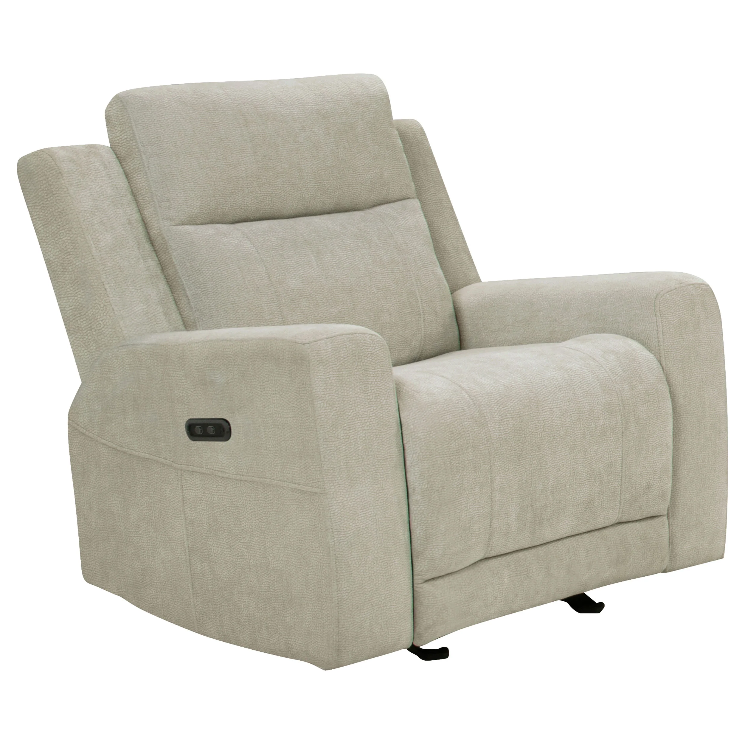 Kennett Ivory Chenille Upholstered Power Recliner Chair - Image 2