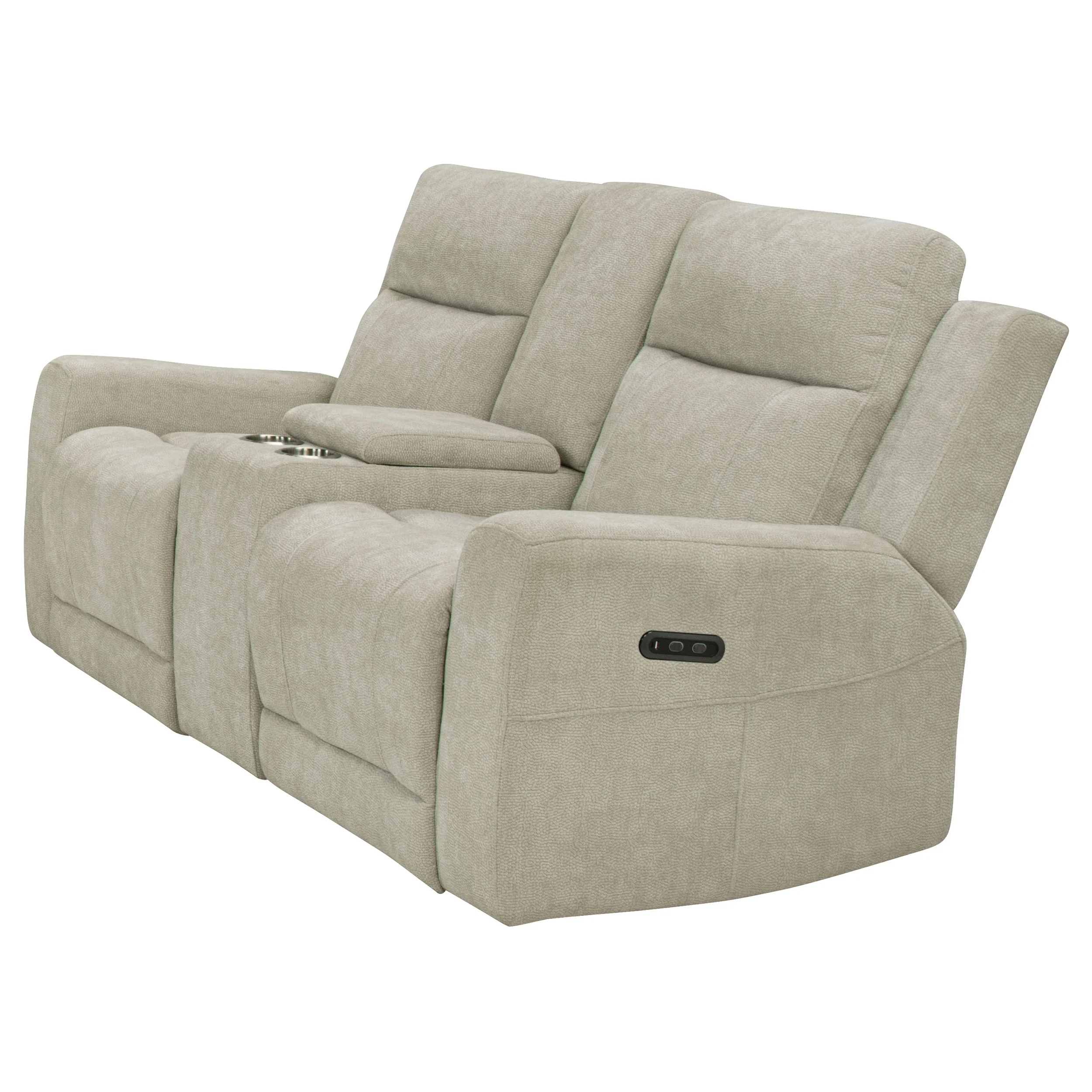 Kennett Ivory Chenille Upholstered Power Reclining Loveseat - Image 2