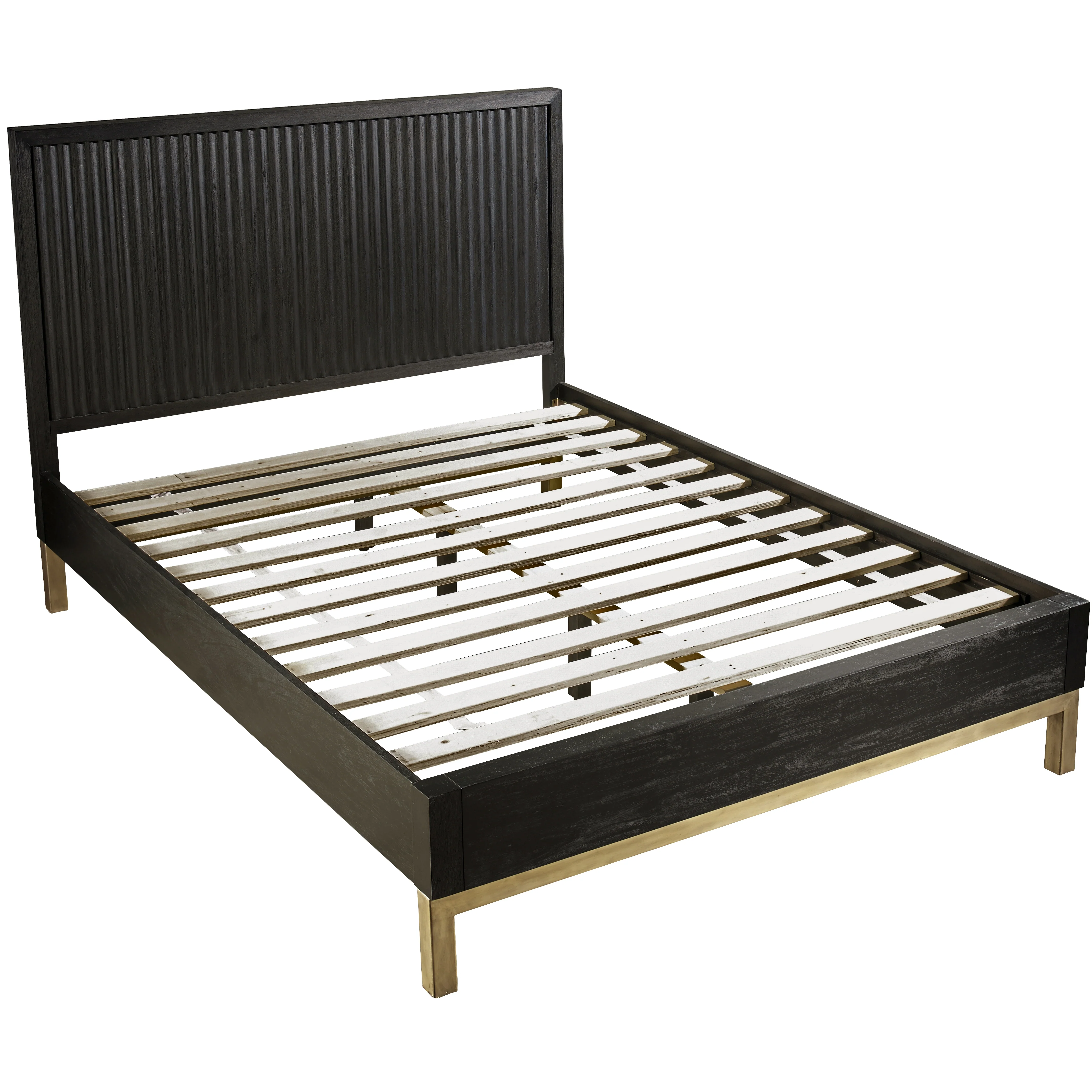 Kentfield Solid Wood Queen Platform Bed in Black Drifted Oak - Image 7