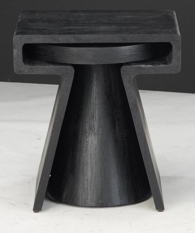 Keppler Black 2-Piece Nesting Tables - Image 4