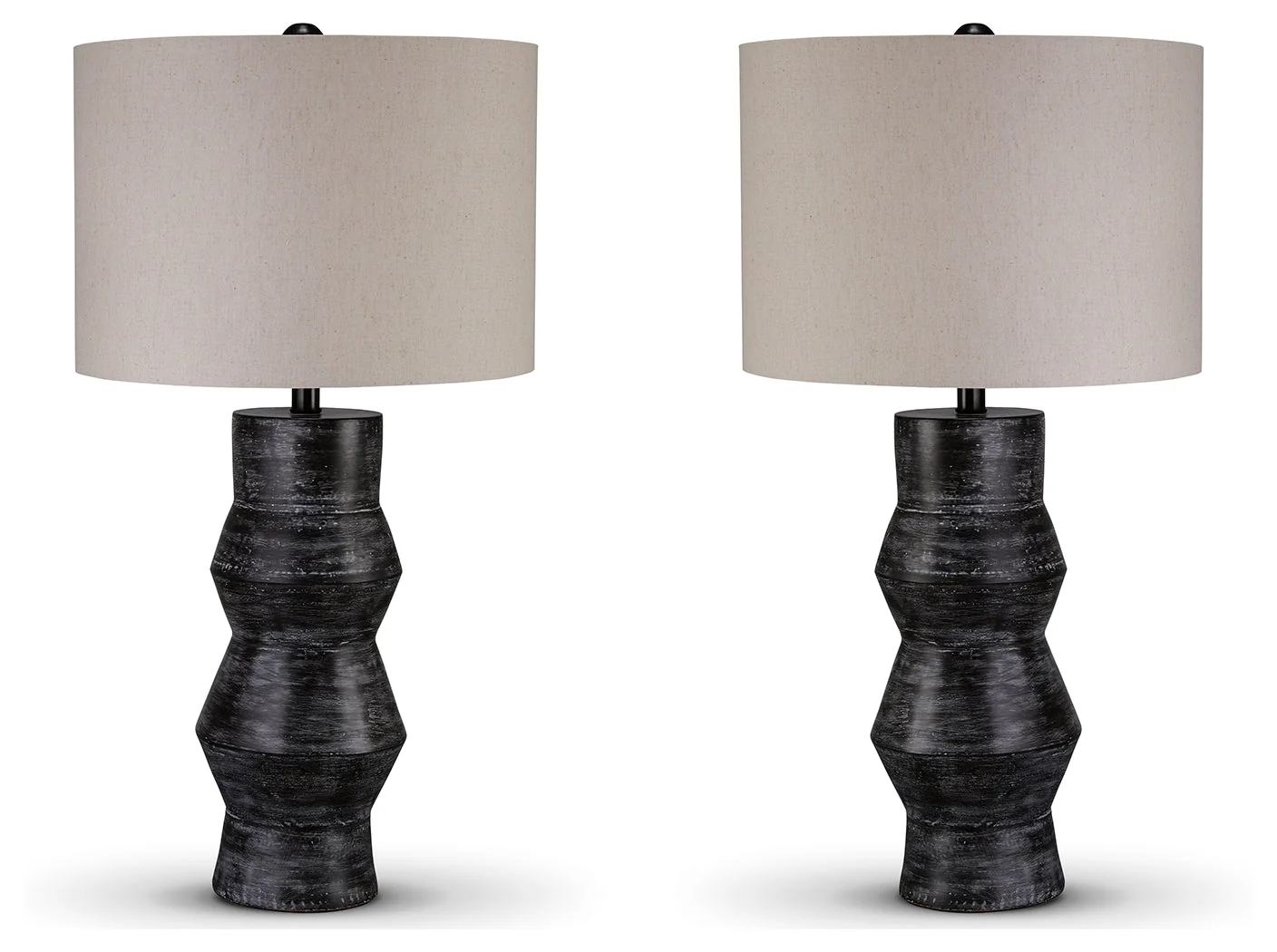 Kerbert Distressed Black 2-Piece Lamp Set (Online Special Price) - Image 2