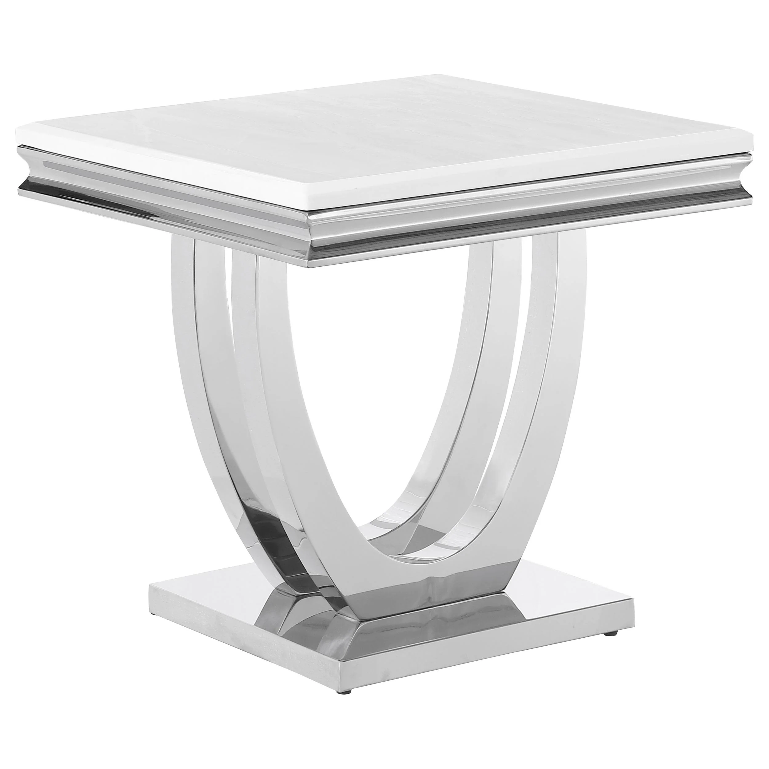 Kerwin Chrome 2-piece Rectangular Coffee and End Table Set - Image 7