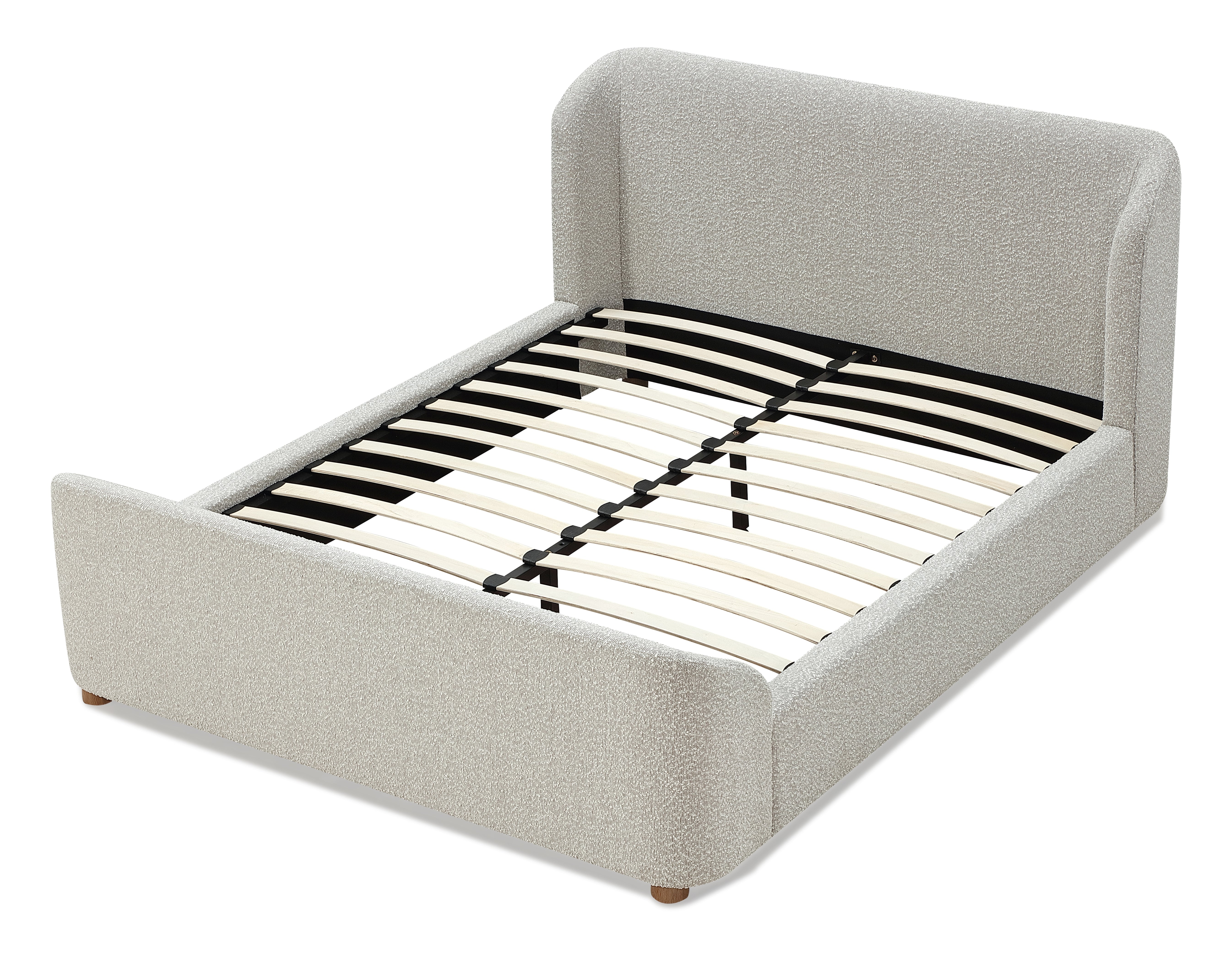 Kiki Upholstered California King Platform Bed in Cotton Ball Boucle - Image 8