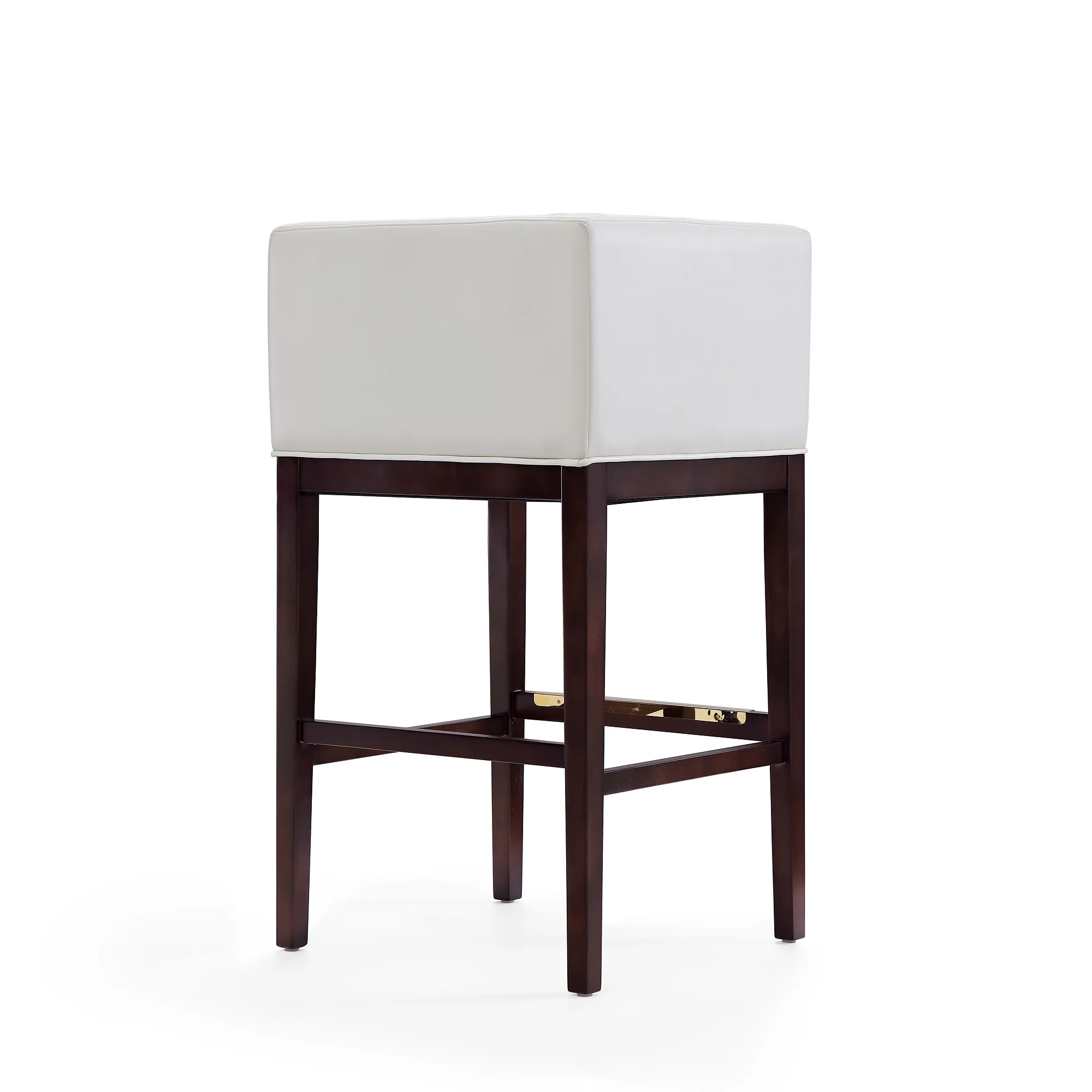 Kingsley Barstool in Ivory and Dark Walnut (set of 2) - Image 6
