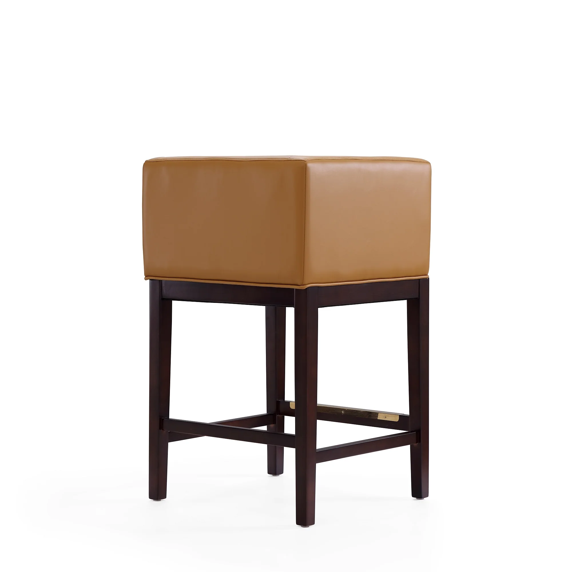 Kingsley Counter Stool in Camel and Dark Walnut (set of 2) - Image 7