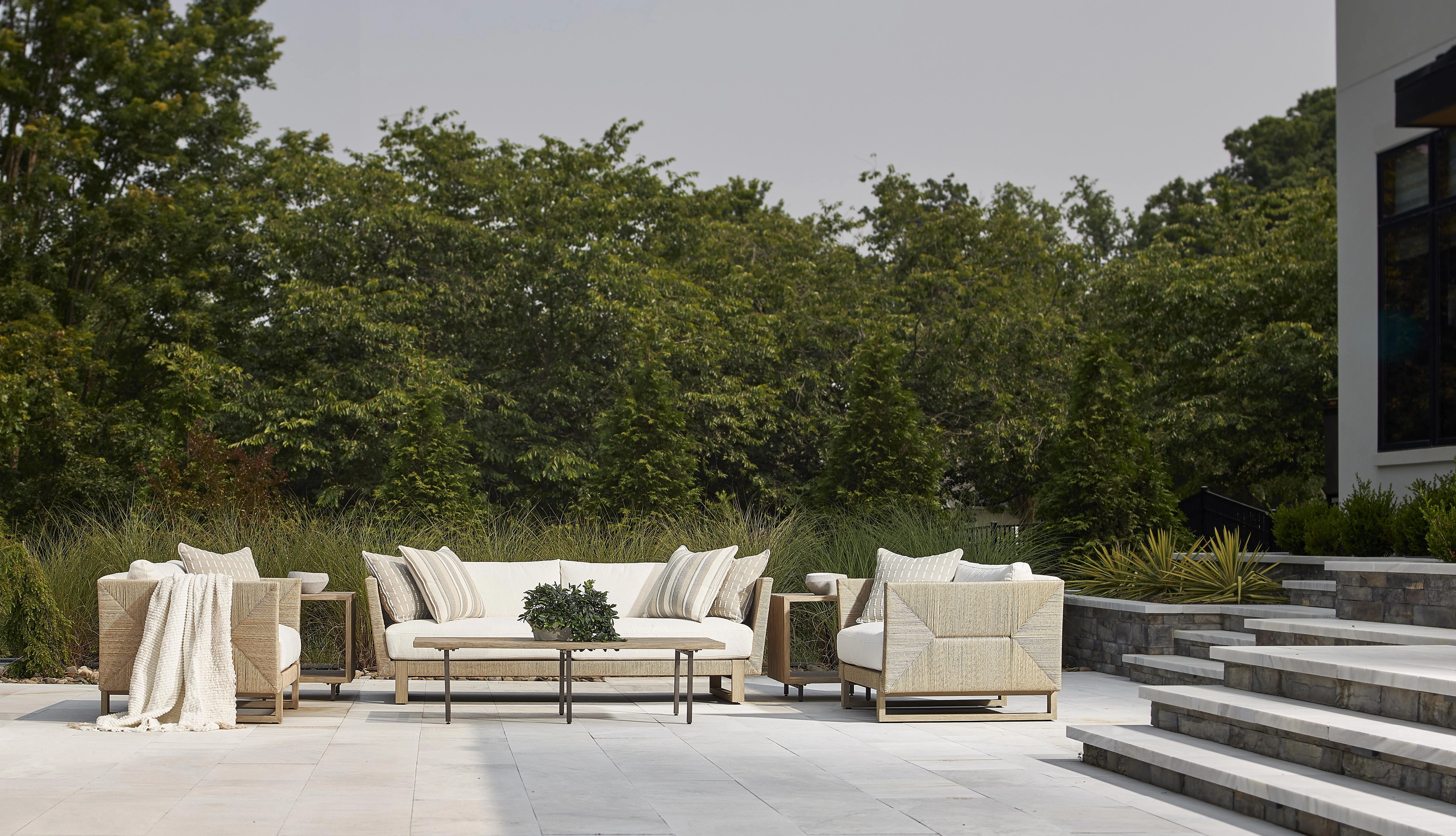Kingston Sea Oat Outdoor Side Table - Image 7