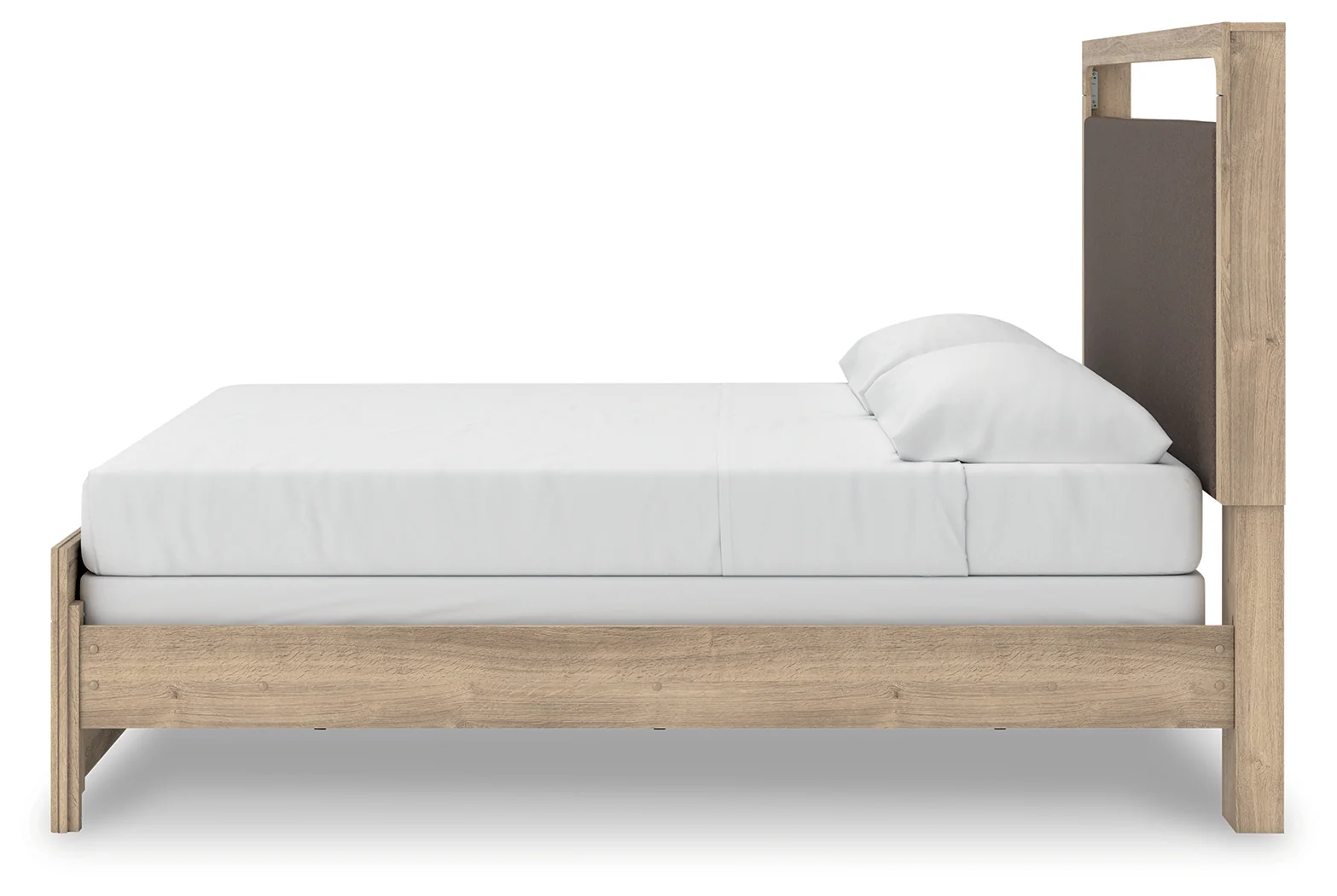 Kinlanni Tan King Upholstered Panel Bed (Online Special Price) - Image 7