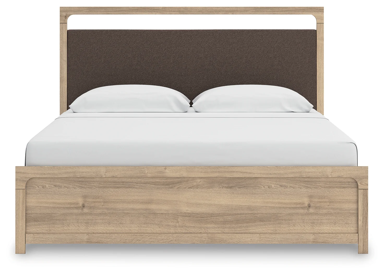 Kinlanni Tan King Upholstered Platform Bed (Online Special Price) - Image 4