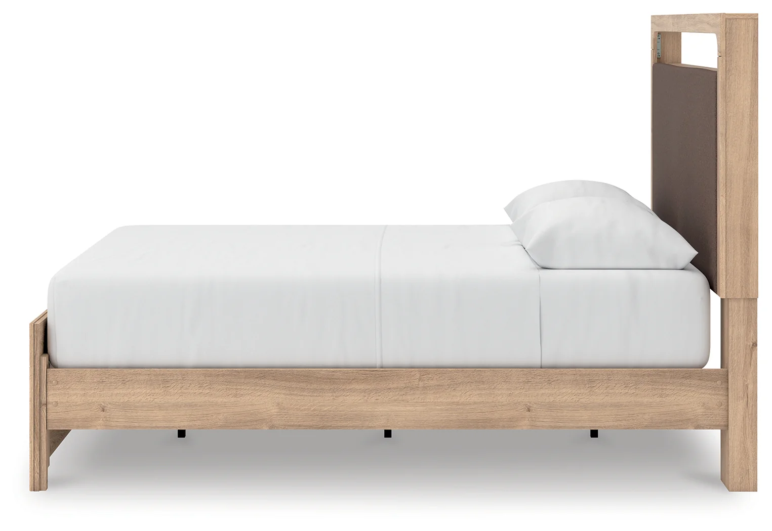 Kinlanni Tan Queen Upholstered Platform Bed (Online Special Price) - Image 8