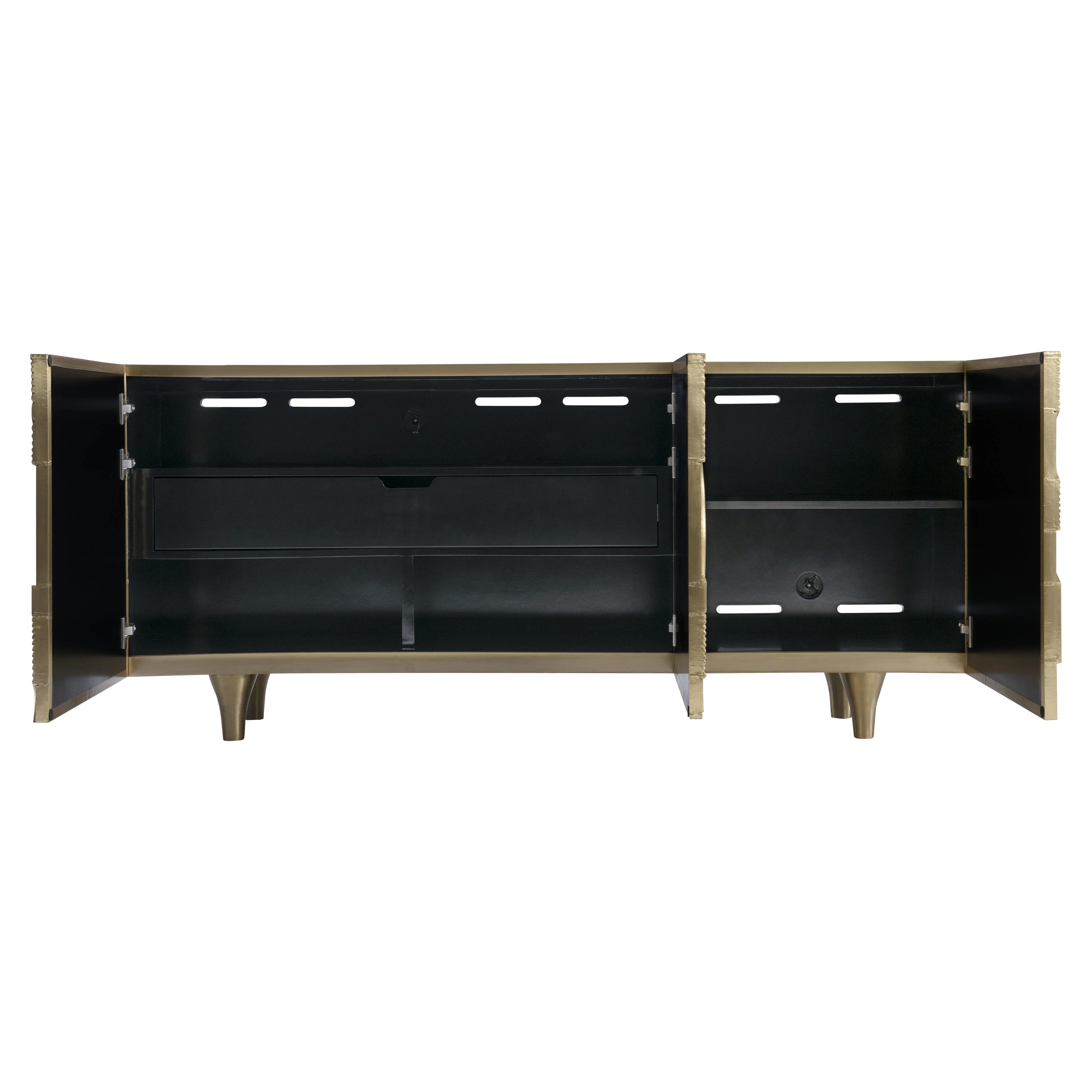 Kintore Brass Entertainment Credenza - Image 4