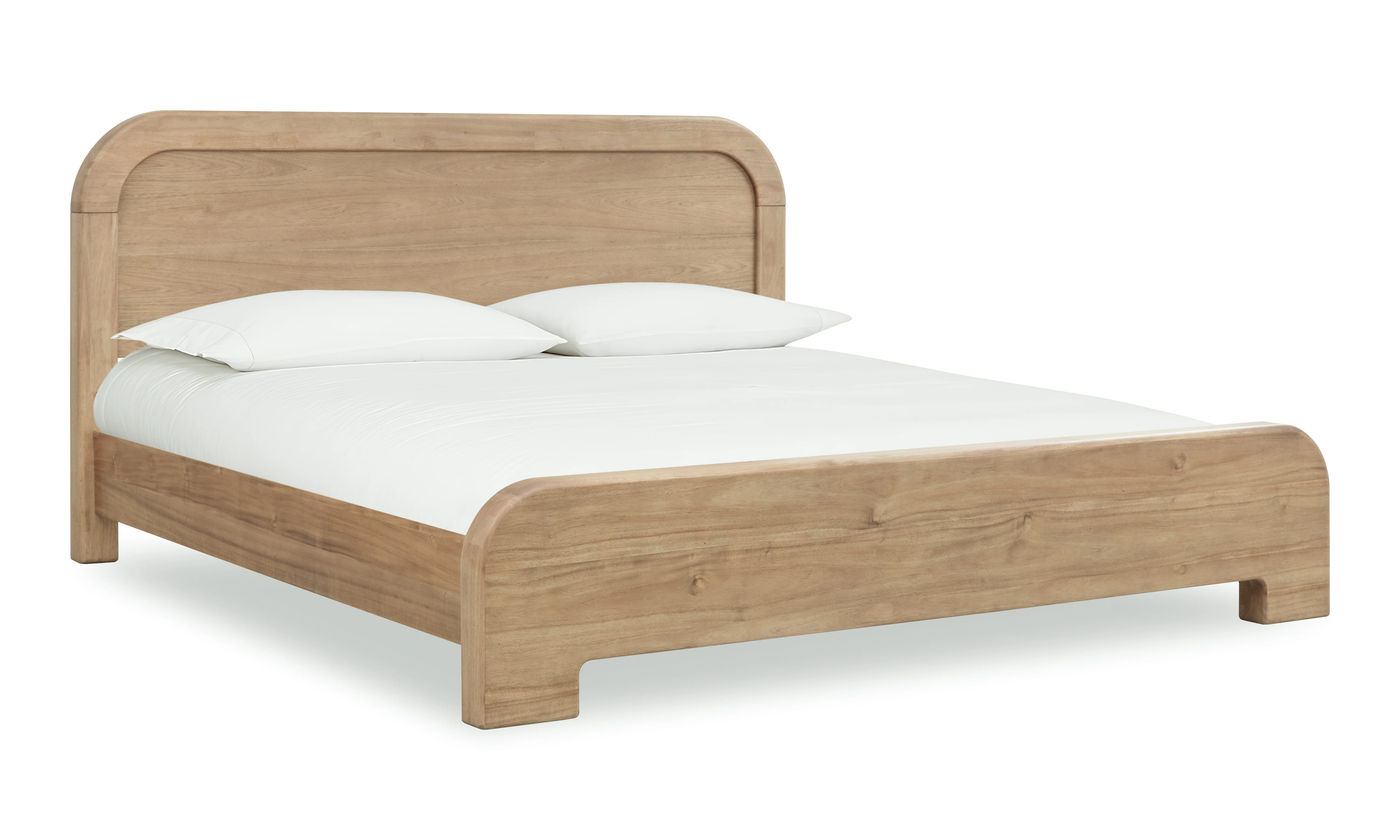 Kione Acacia Wood Queen Platform Bed in Lioness - Image 2