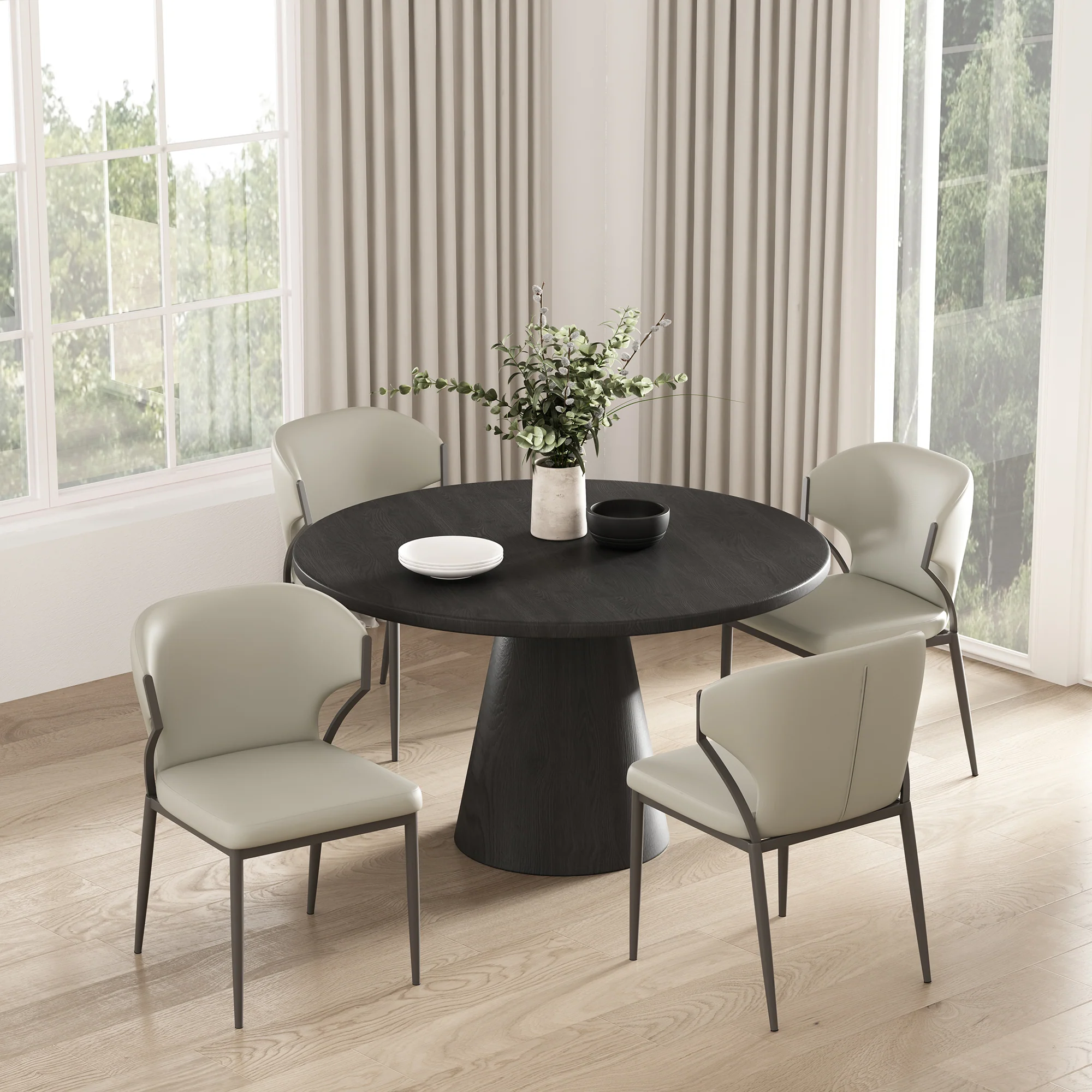 Kirsten Dining Chair in Light Grey (set of 4) - Image 2