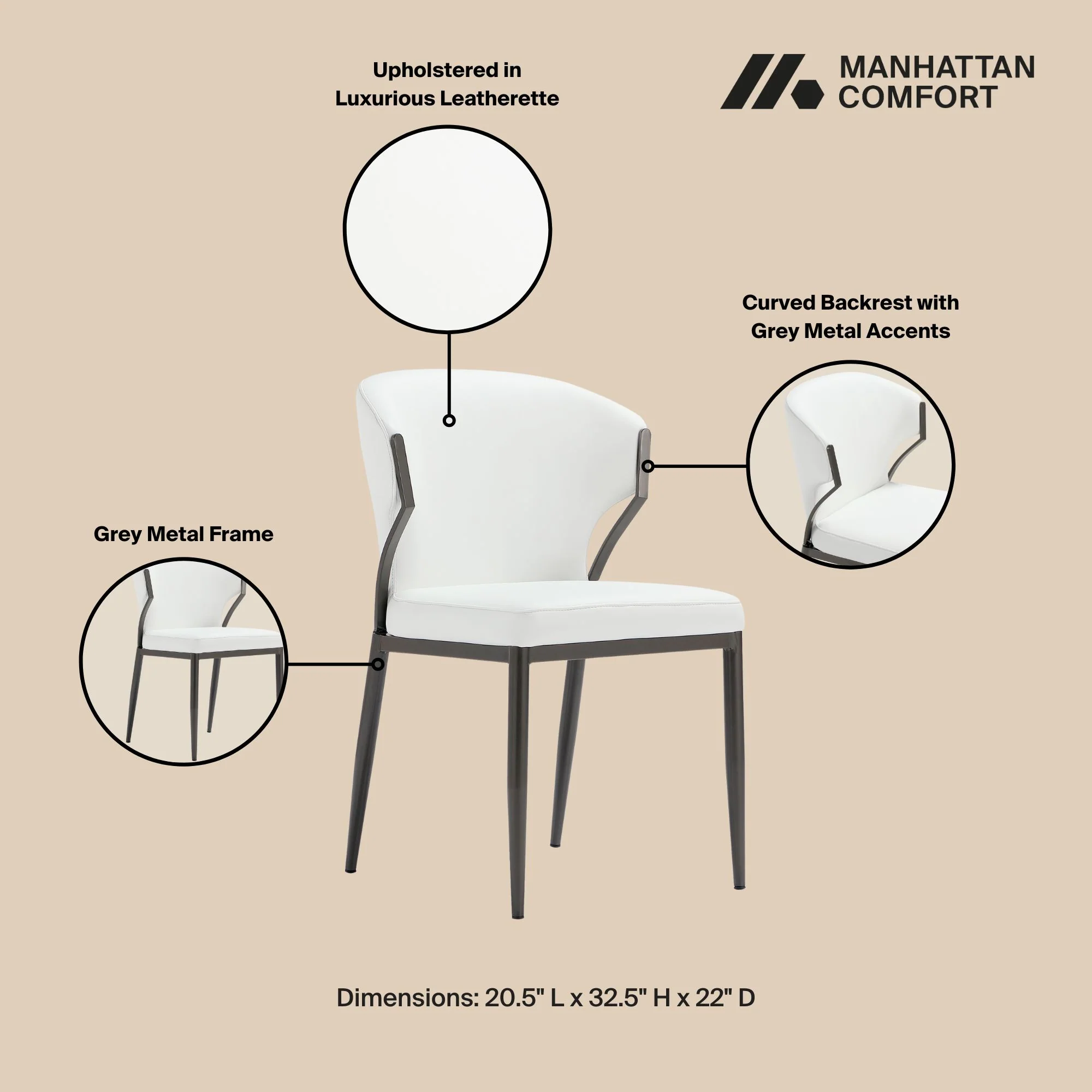 Kirsten Dining Chair in White (set of 4) - Image 4