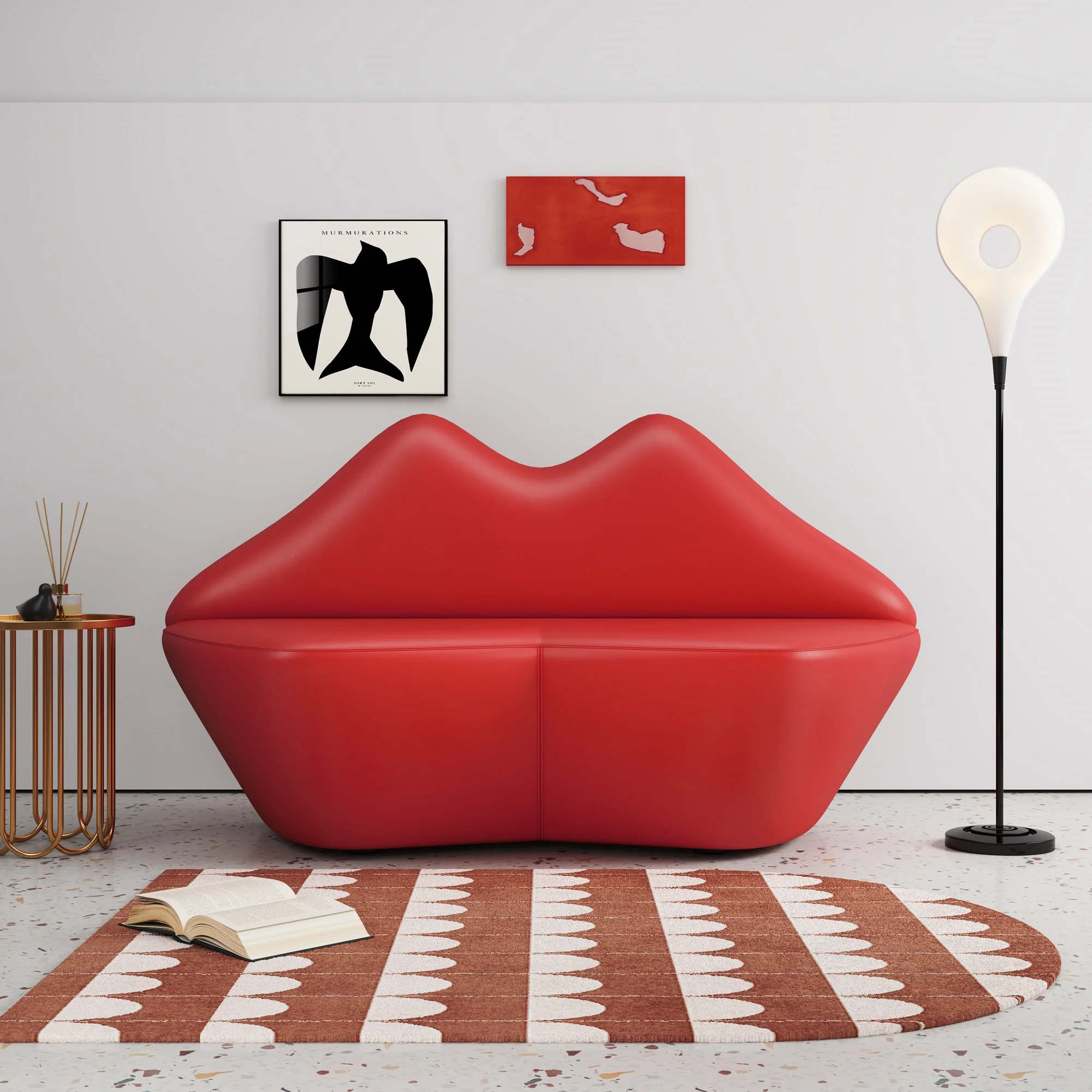 Kiss Loveseat in Red - Image 8
