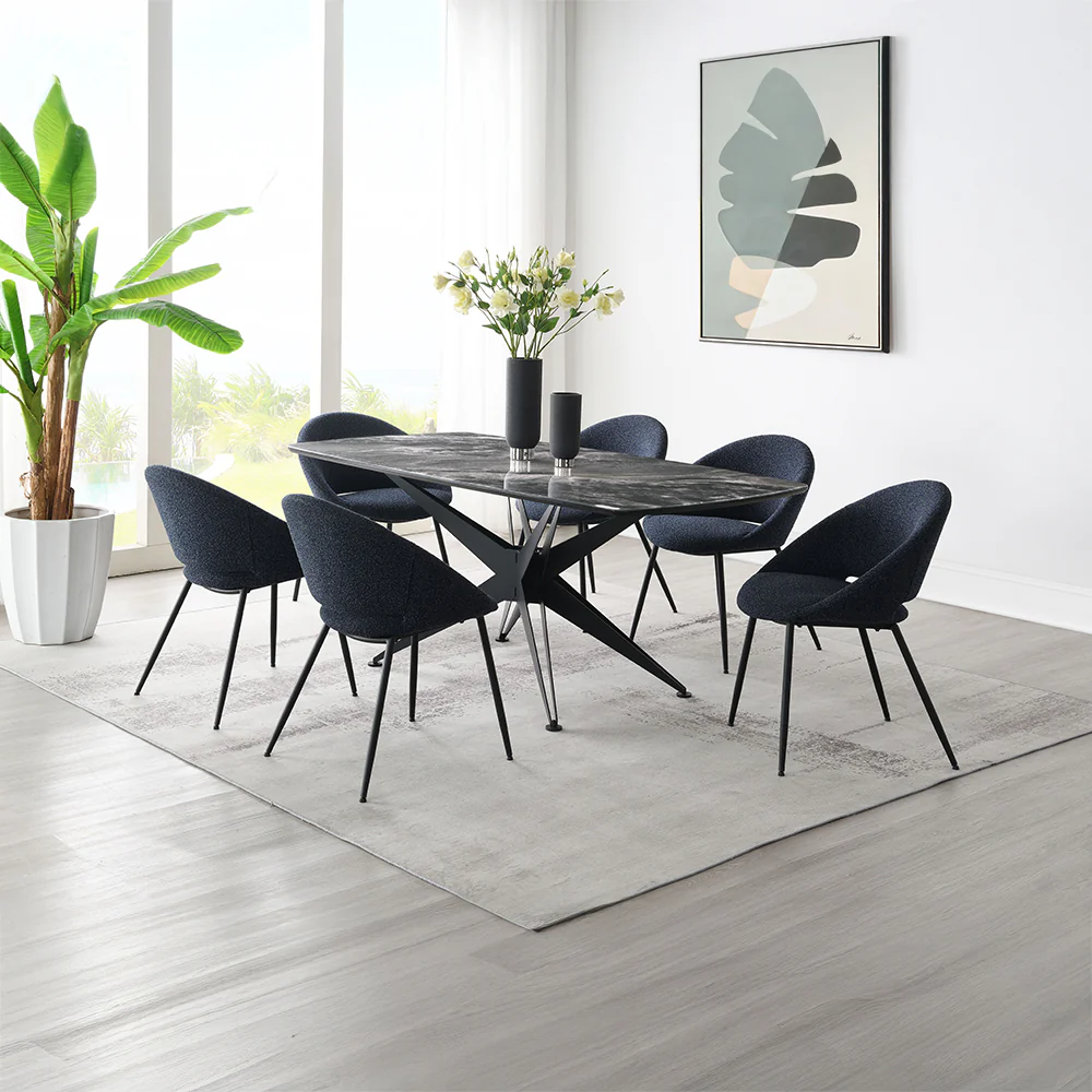 Klaus Navy/Black Side Chair (Set of 2) - Image 8