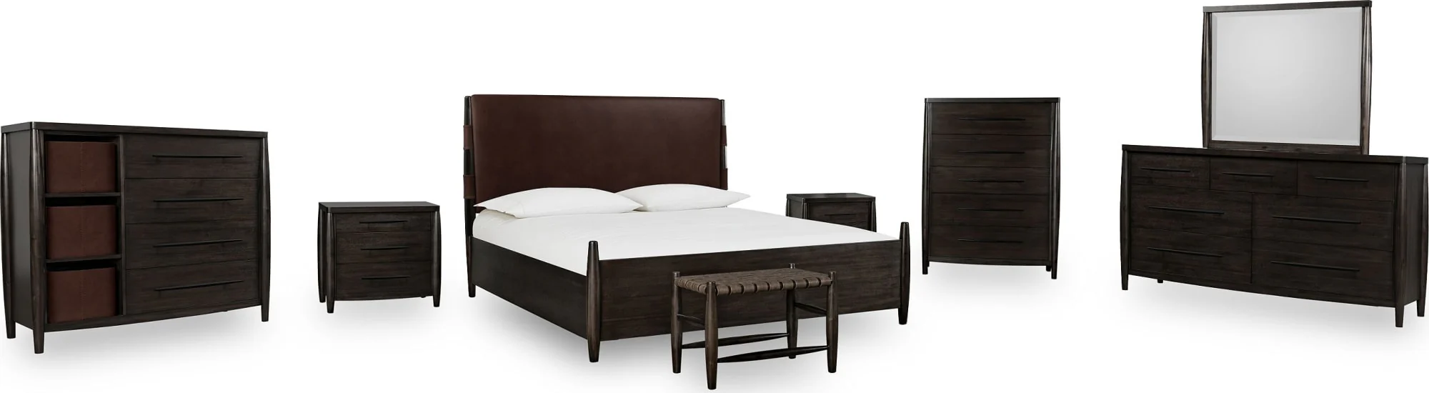 Koko Minx Queen Upholstered Panel Bed - Image 10