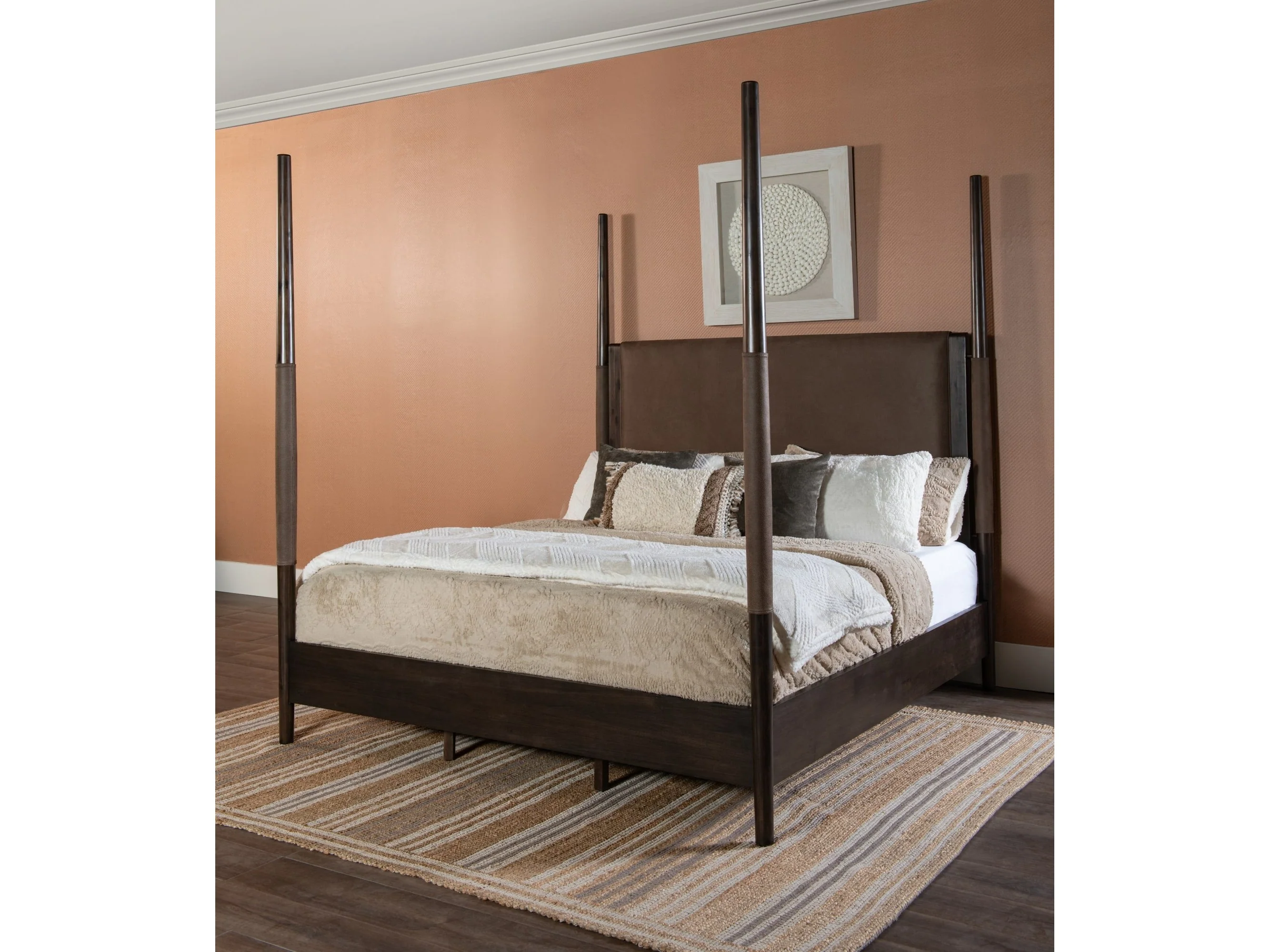 Koko Minx Queen Upholstered Poster Bed