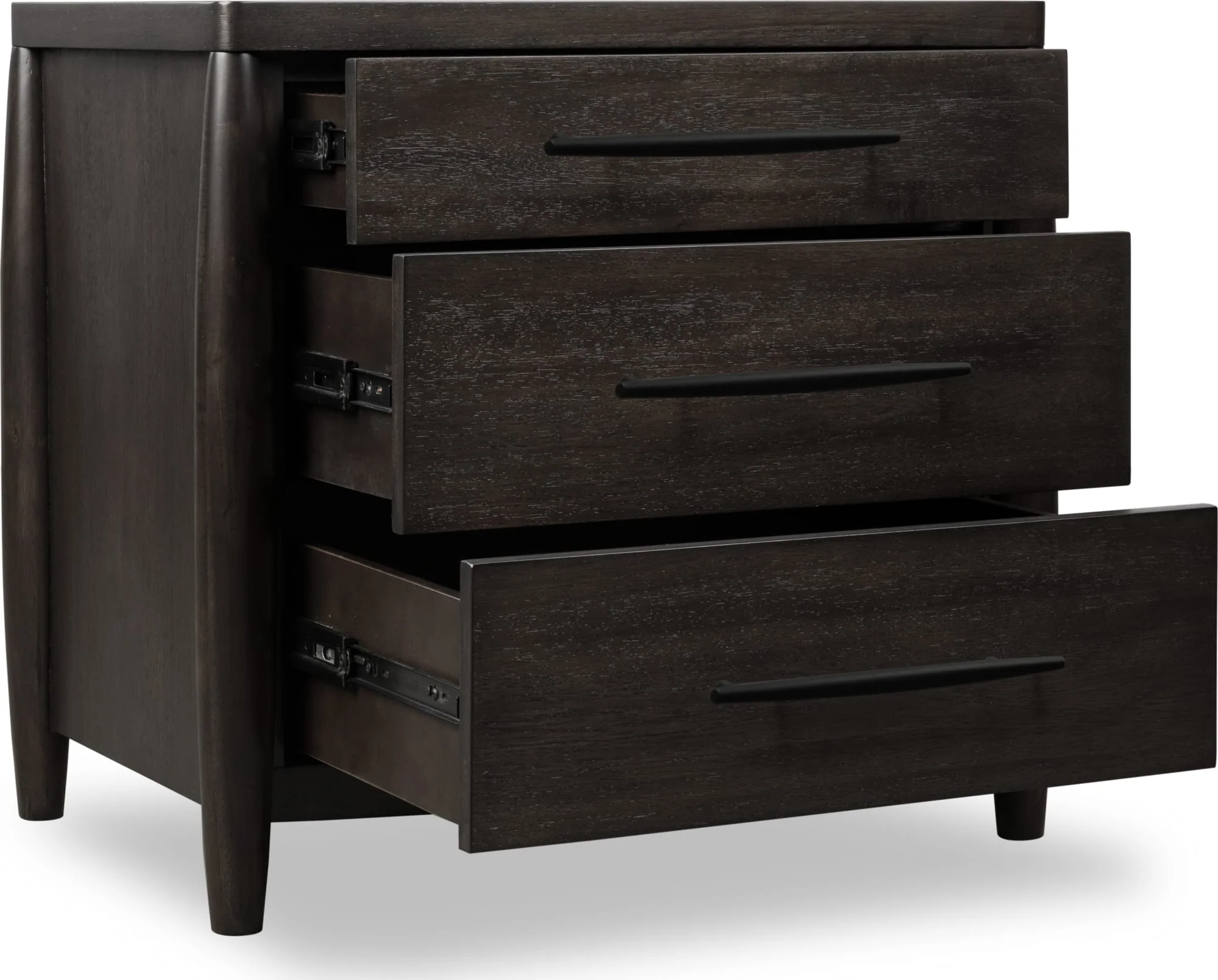Koko Minx Three Drawer Nightstand with Cord Management - Image 4