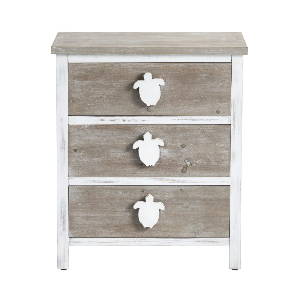 Kona Beach White/Brown Three-Drawer Chest - Image 4