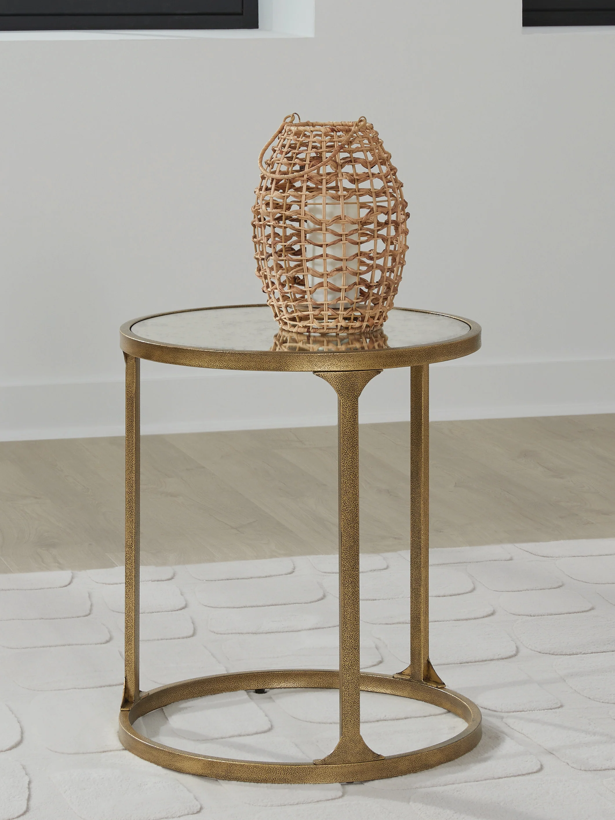 Korajane Antique Gold Round End Table - Image 2