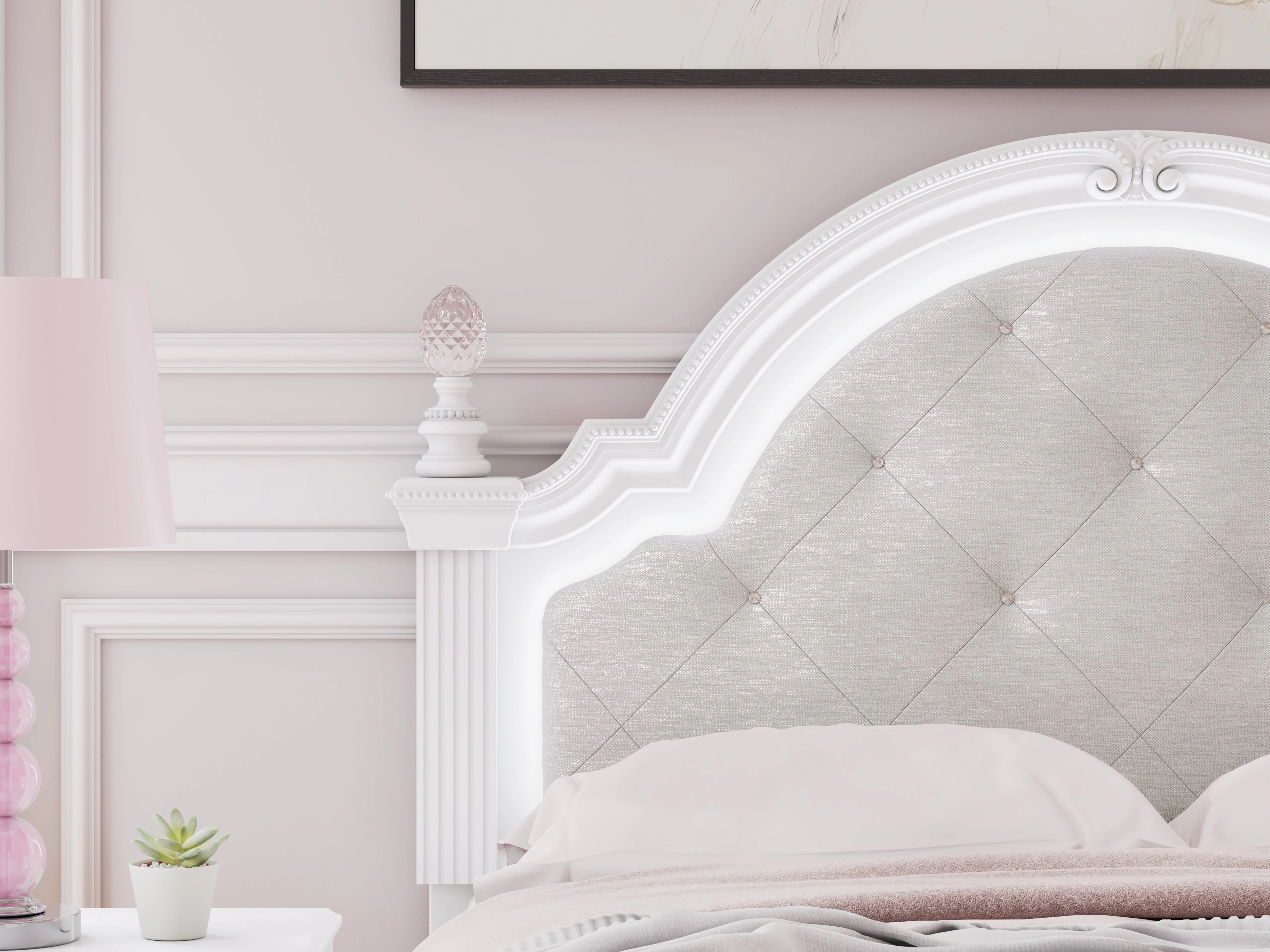 Kozlani White Full Upholstered Panel Bed (Online Special Price) - Image 10
