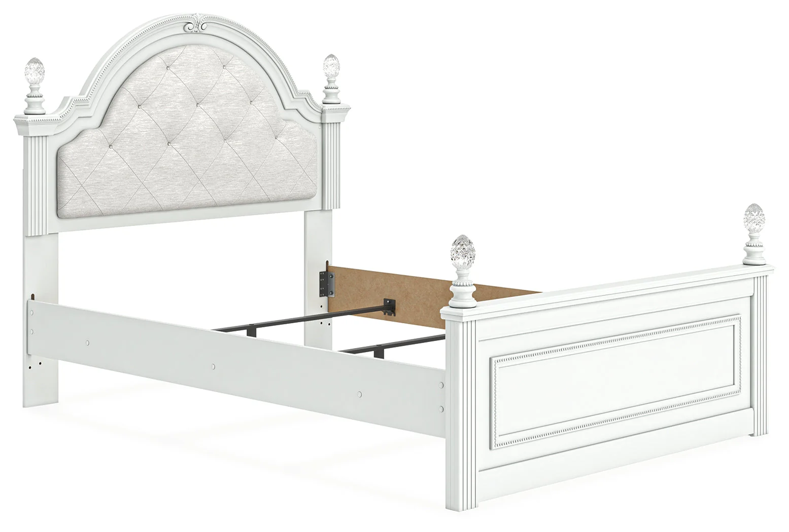 Kozlani White Full Upholstered Panel Bed (Online Special Price) - Image 3