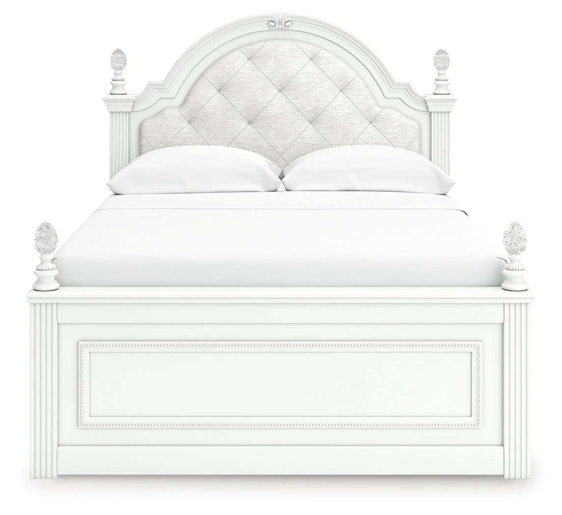Kozlani White Full Upholstered Panel Bed (Online Special Price) - Image 4