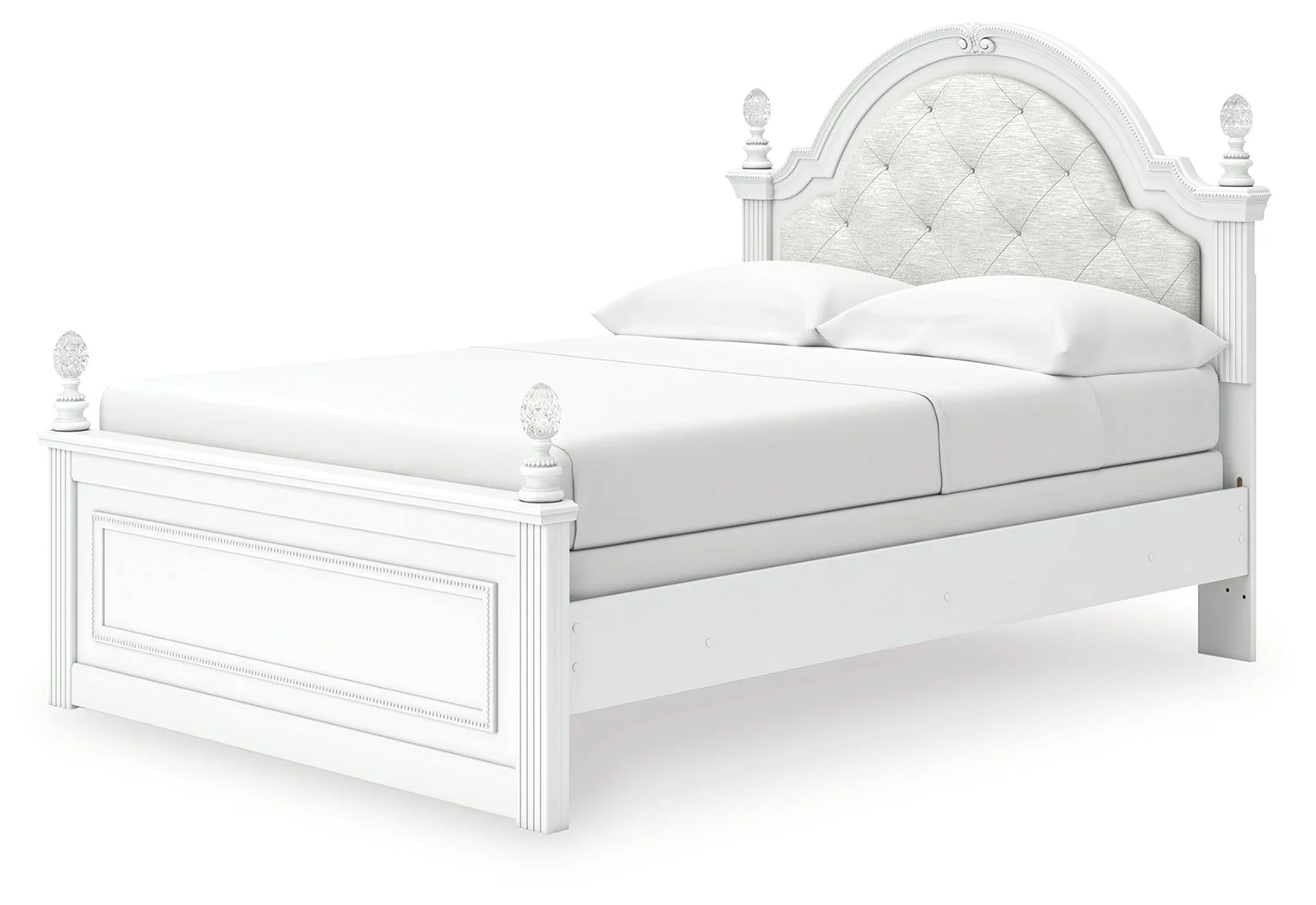 Kozlani White Full Upholstered Panel Bed (Online Special Price) - Image 5