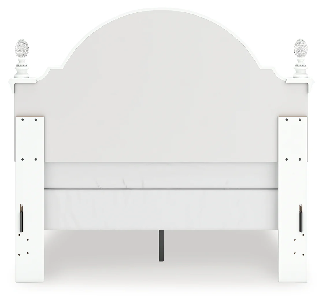 Kozlani White Full Upholstered Panel Bed, Dresser and Mirror (Online Special Price) - Image 5