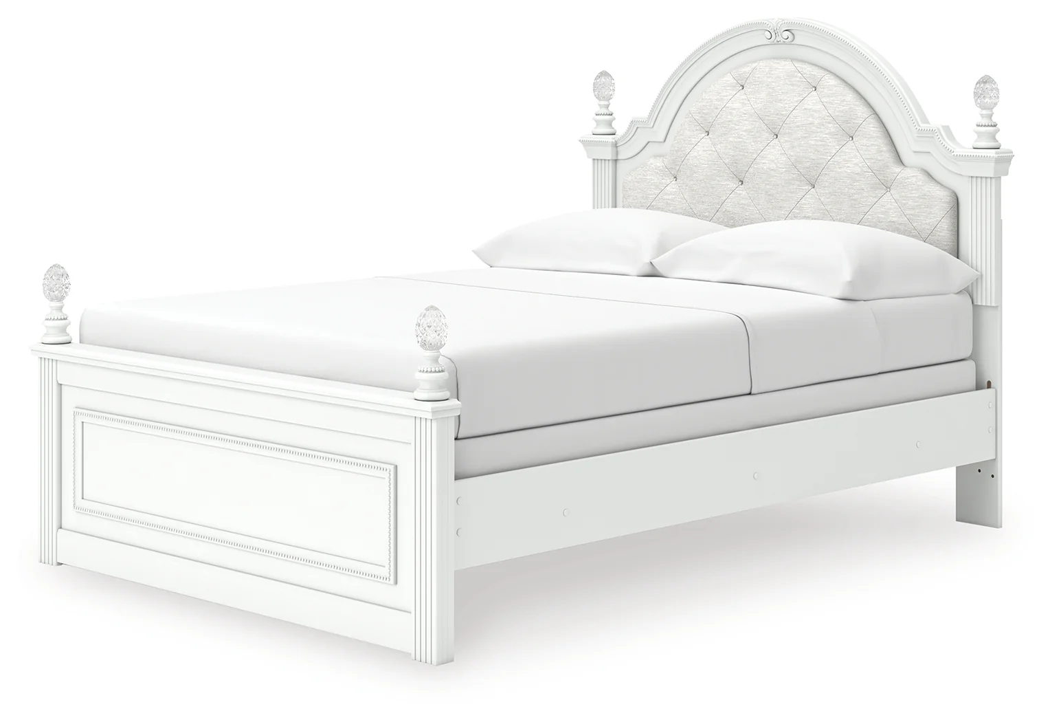 Kozlani White Full Upholstered Panel Bed - Image 5