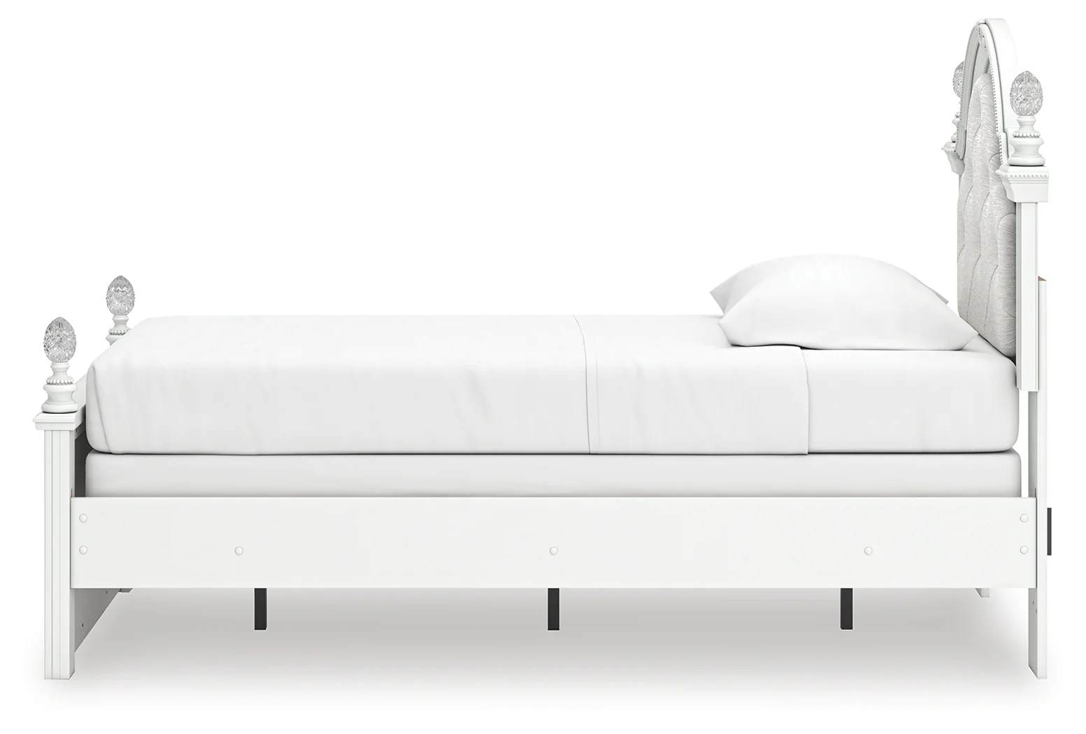 Kozlani White Twin Upholstered Panel Bed - Image 8