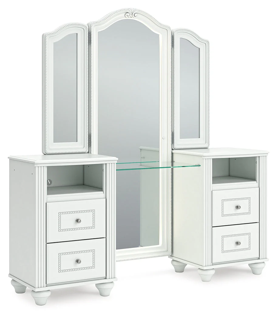 Kozlani White Vanity with Mirror (Online Special Price) - Image 3