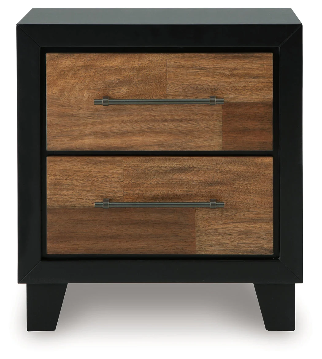 Kraeburn Brown/Black Two Drawer Nightstand (Online Special Price) - Image 4
