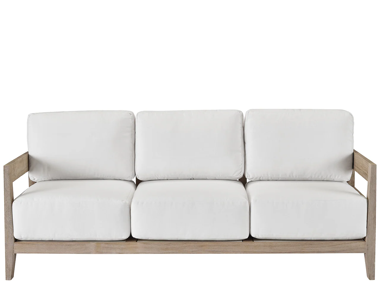 La Joalla Canvas Natural/Weathred Teak Sofa - Image 2