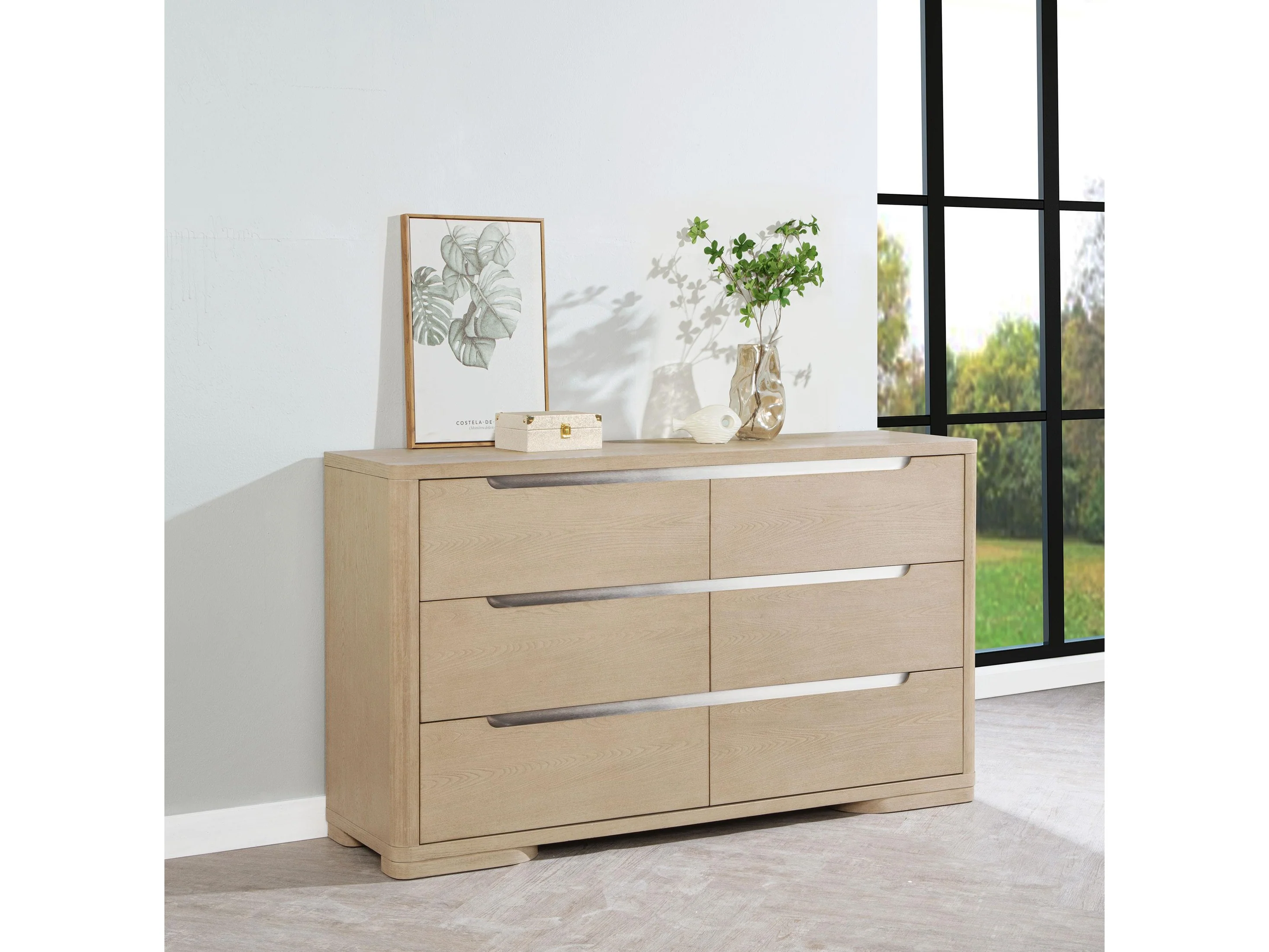 Ladera Light Elm 6-drawer Bedroom Dresser