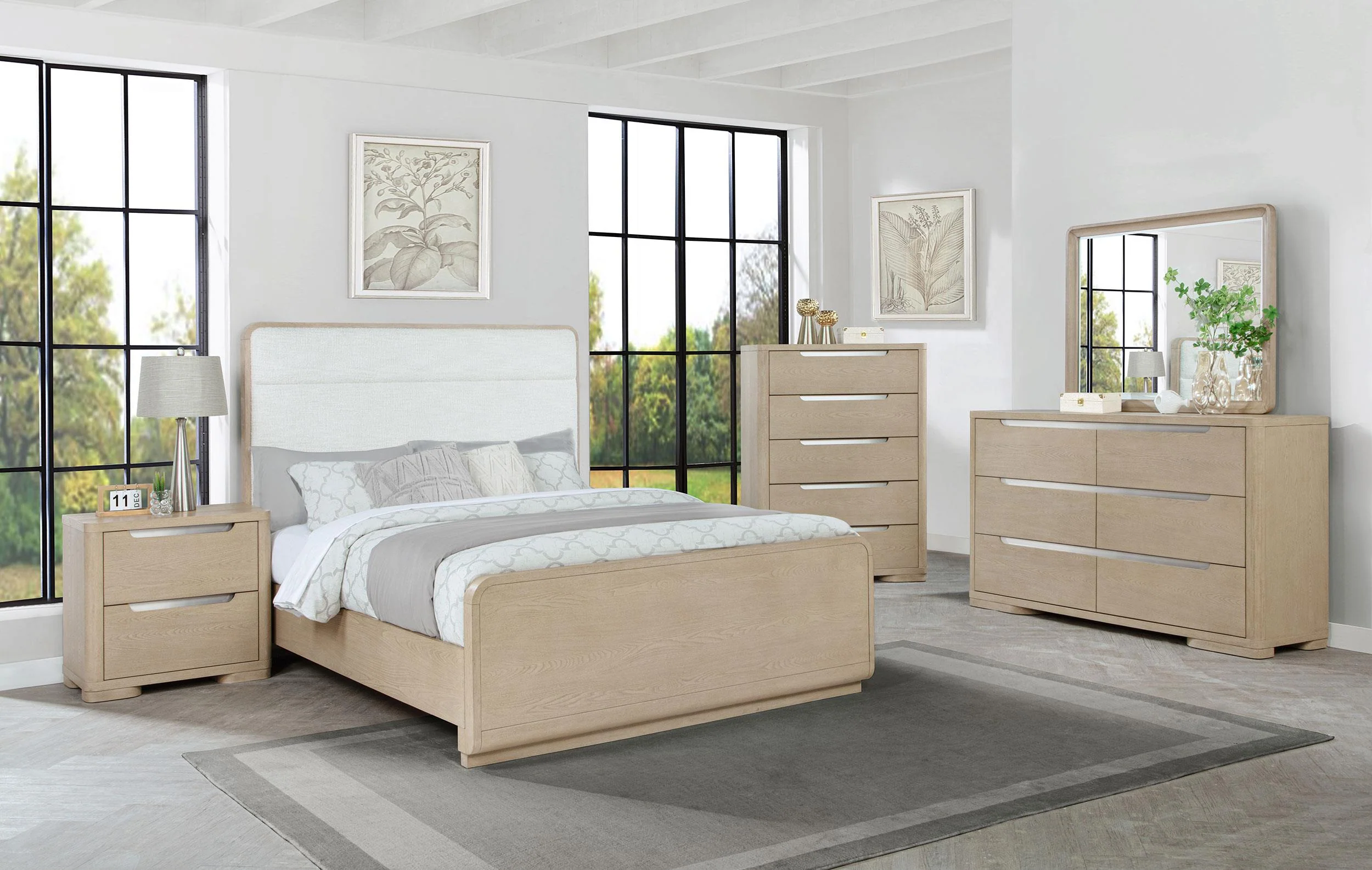 Ladera Light Elm Dresser Mirror - Image 5