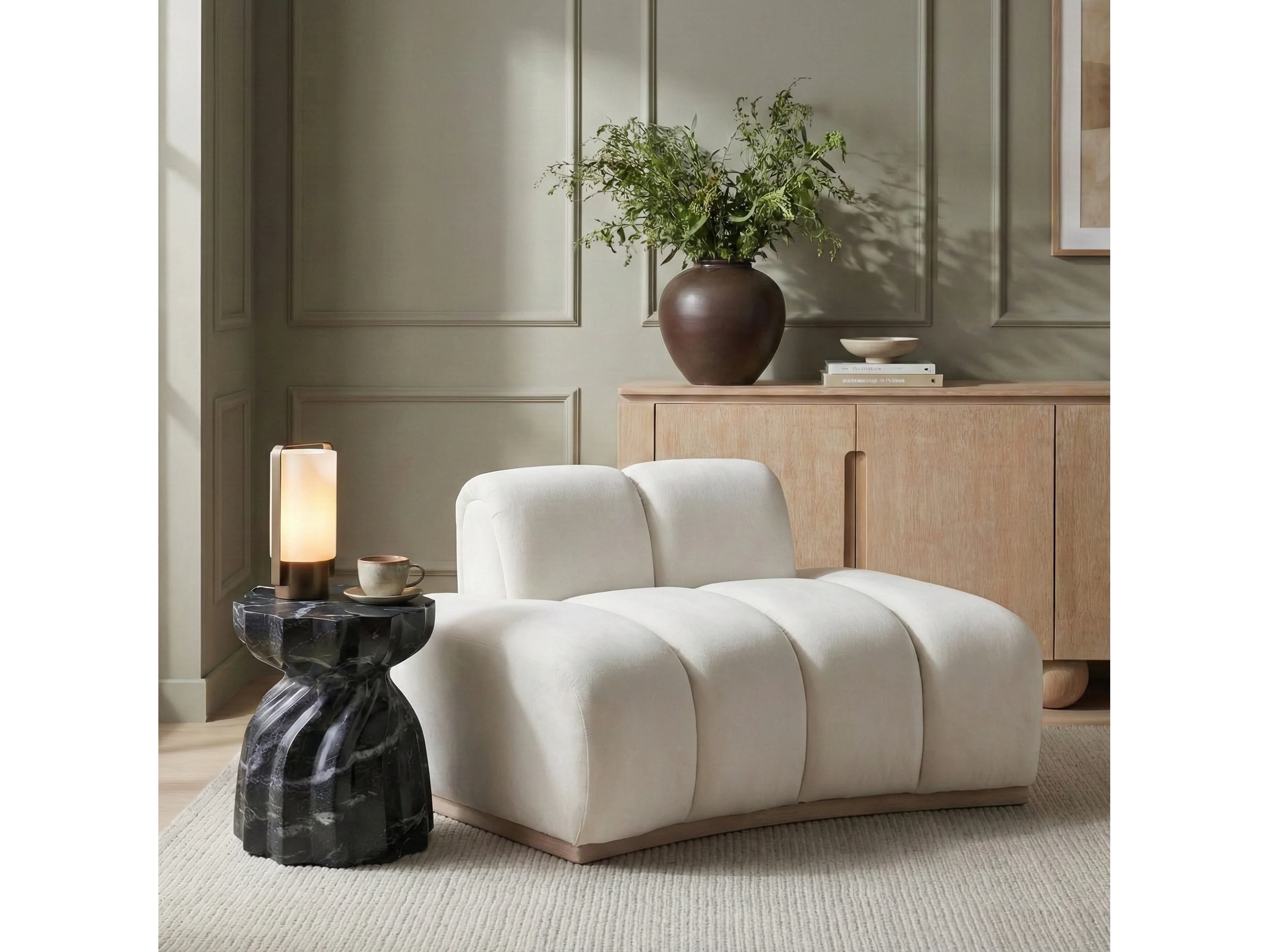 Laguna Cream/Natural Upholstered Chair