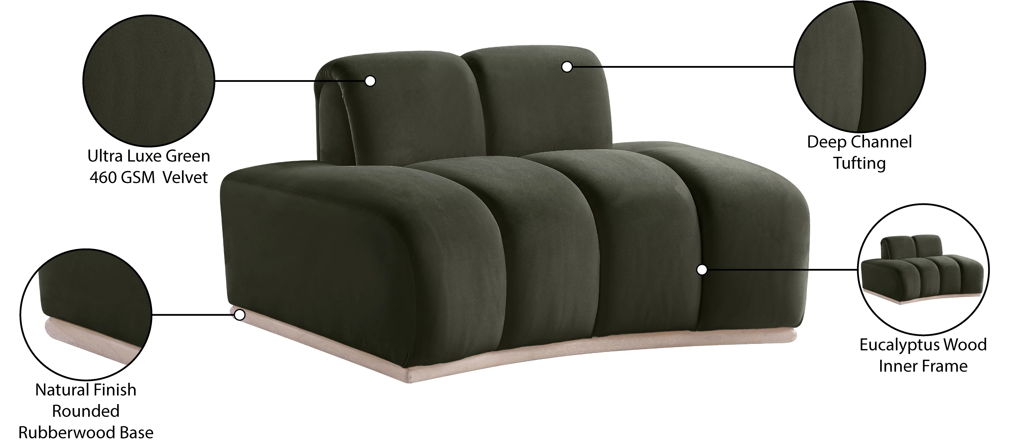 Laguna Green/Natural Upholstered Chair - Image 8