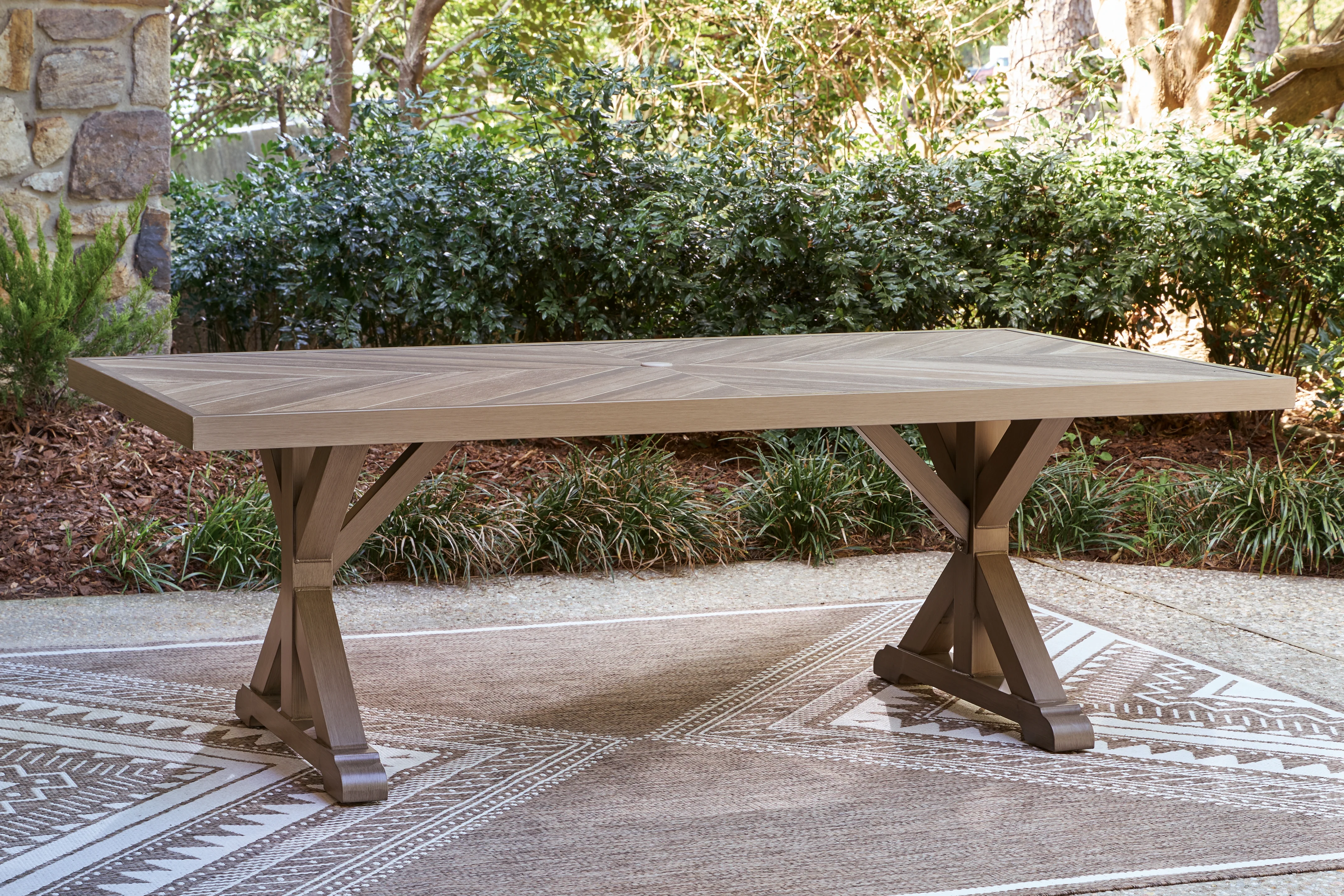 Laguna Heights Beige Outdoor Dining Table - Image 2