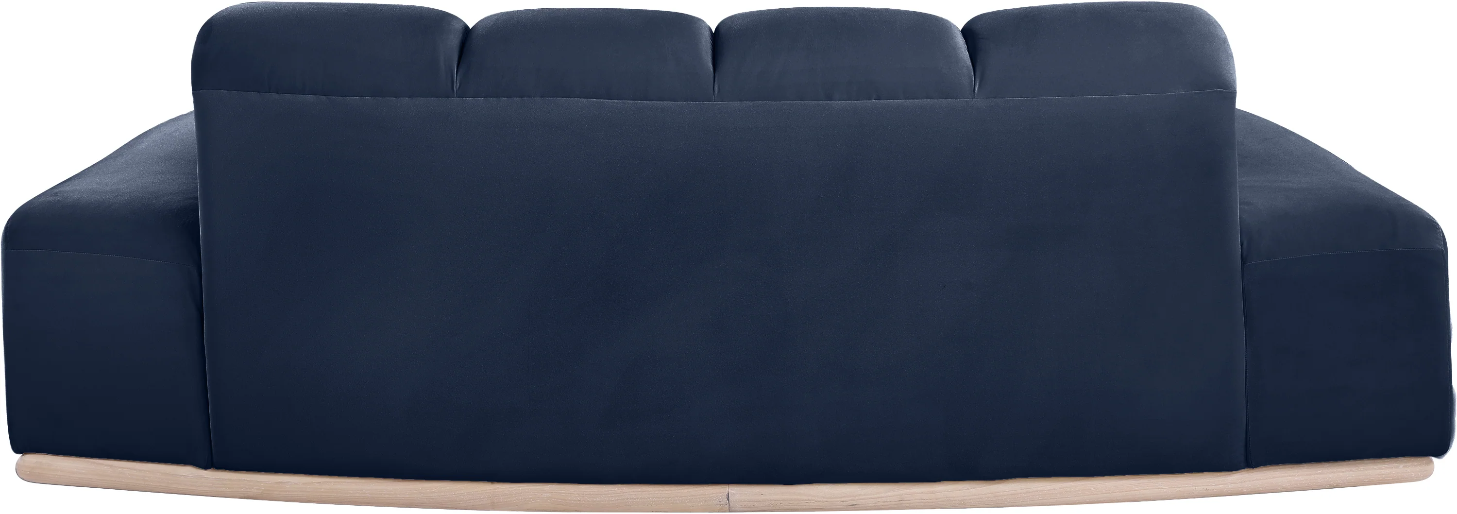 Laguna Navy/Natural 78.5" Velvet Upholstered Loveseat - Image 5