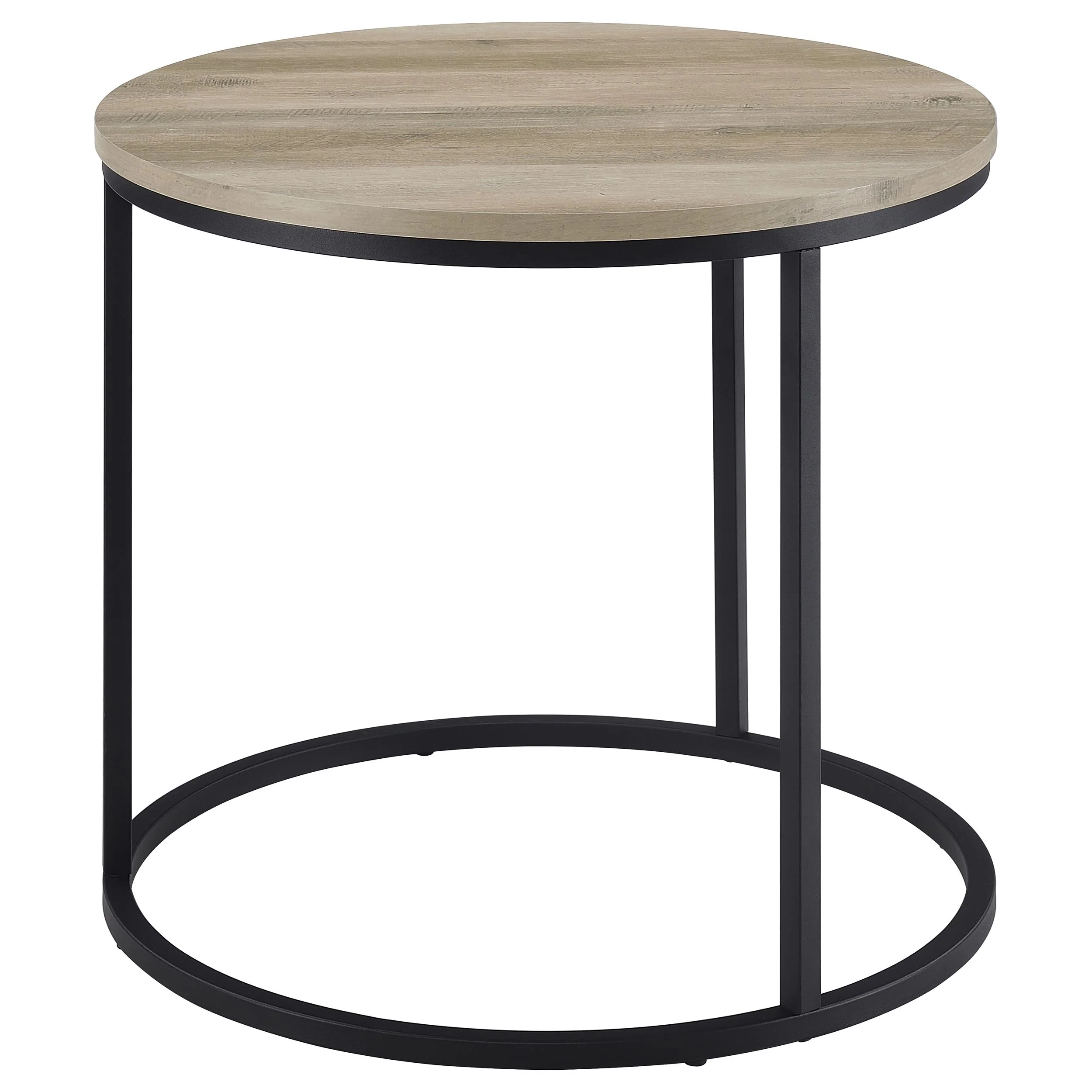 Lainey Distressed Pine Round Occasional Side End Table - Image 8