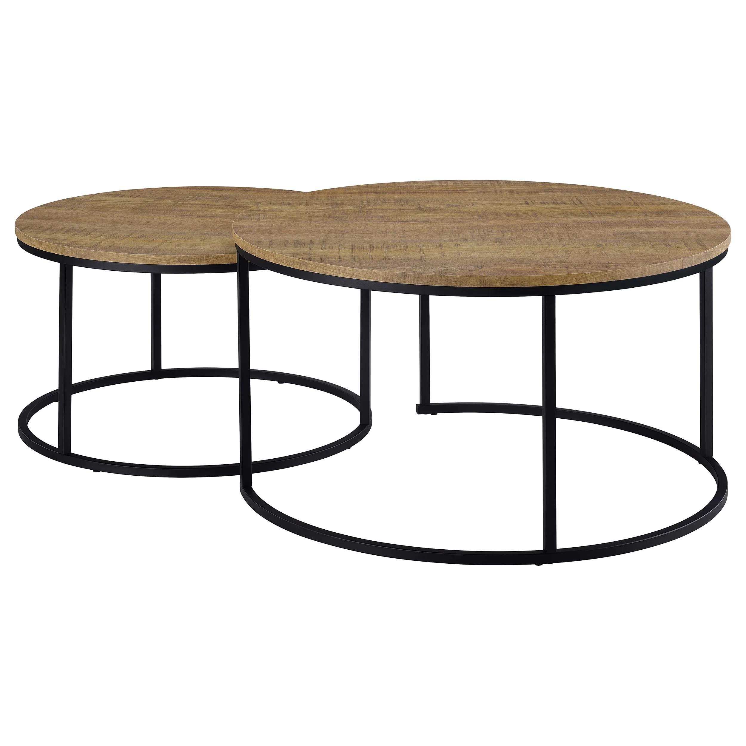 Lainey Mango 2-piece Round Nesting Coffee Table - Image 6
