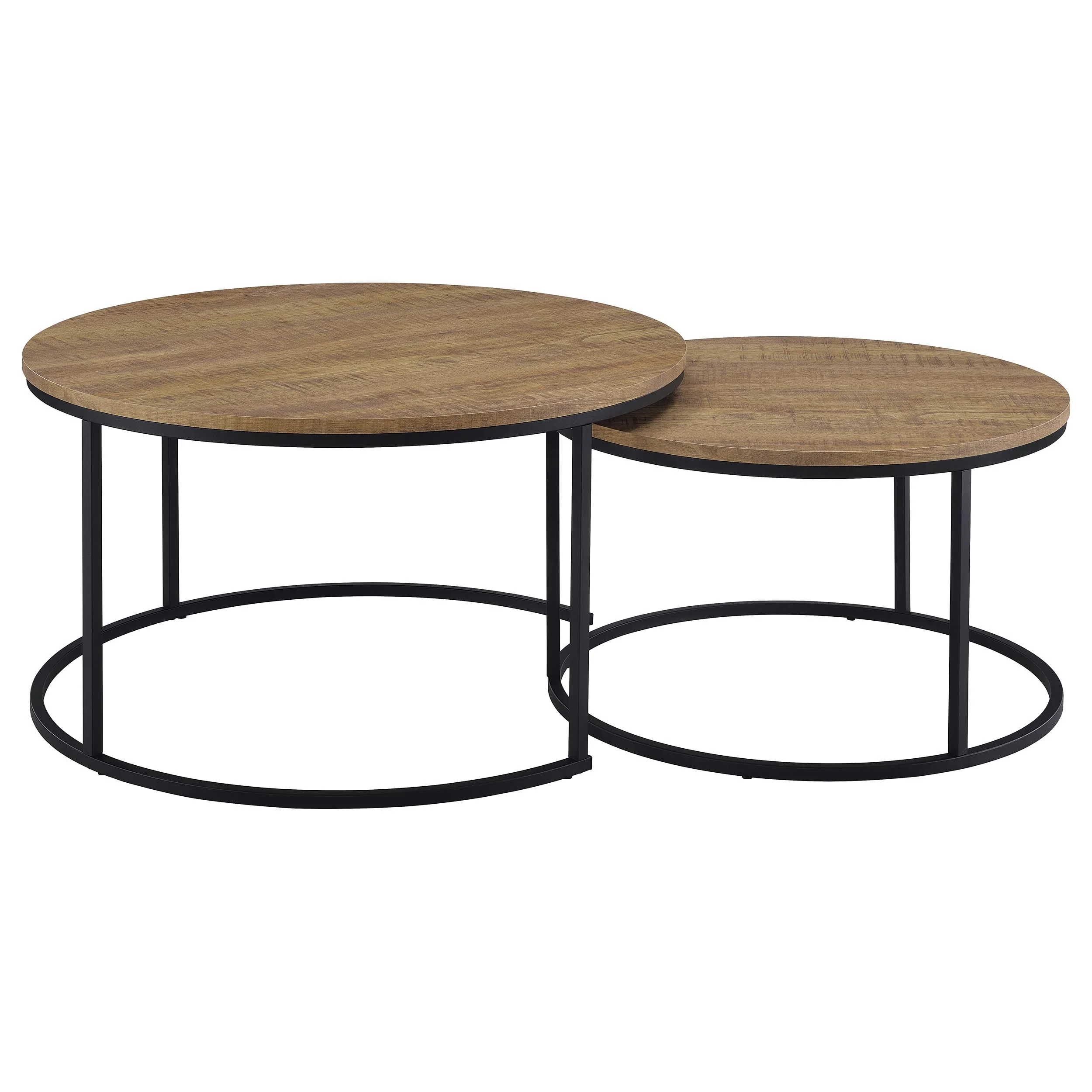 Lainey Mango 2-piece Round Nesting Coffee Table - Image 8