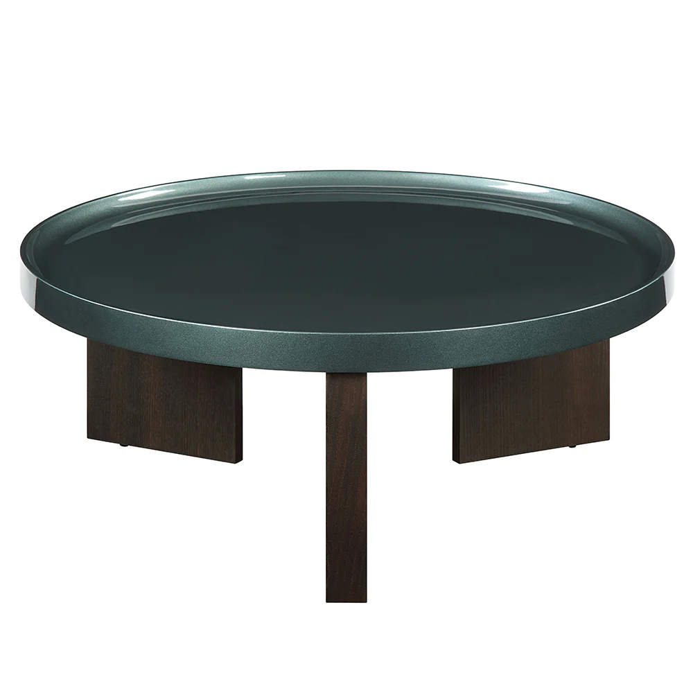 Lakita Blackish Green High Gloss/Smoked Oak Coffee Table - Image 3